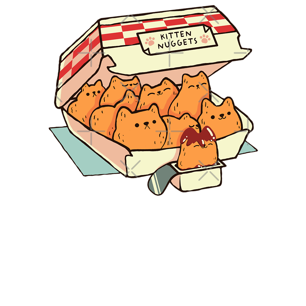 Kitten Nuggets Fast Food Cat Classic T-Shirt - White Fox Boutique