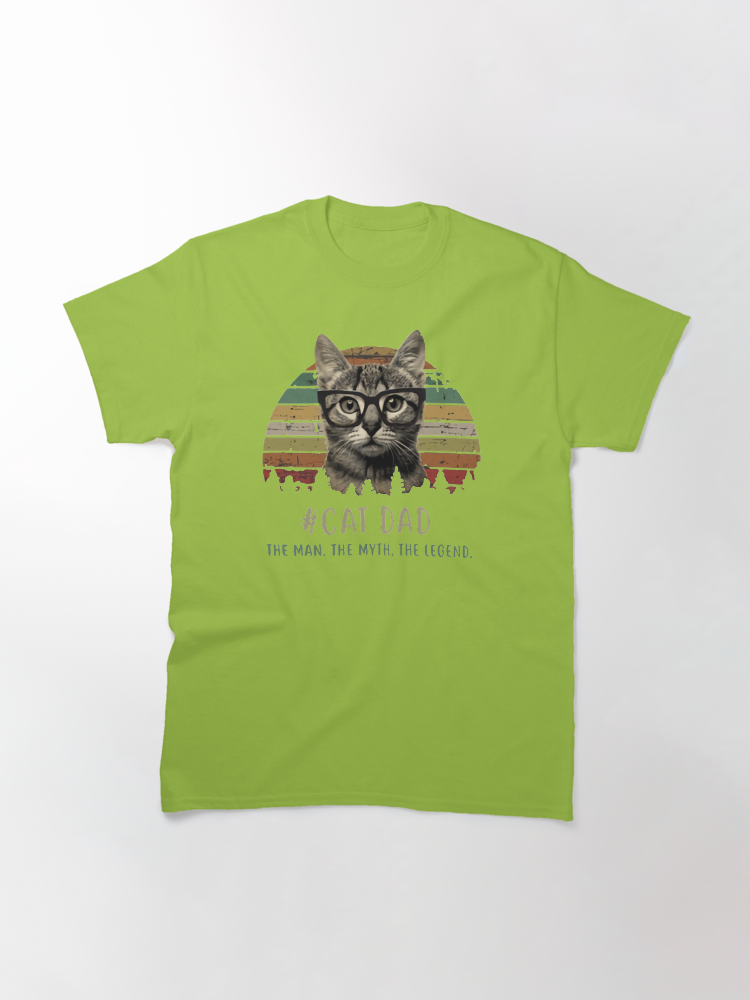 Cat Dad & Glasses Classic T-Shirt - White Fox Boutique