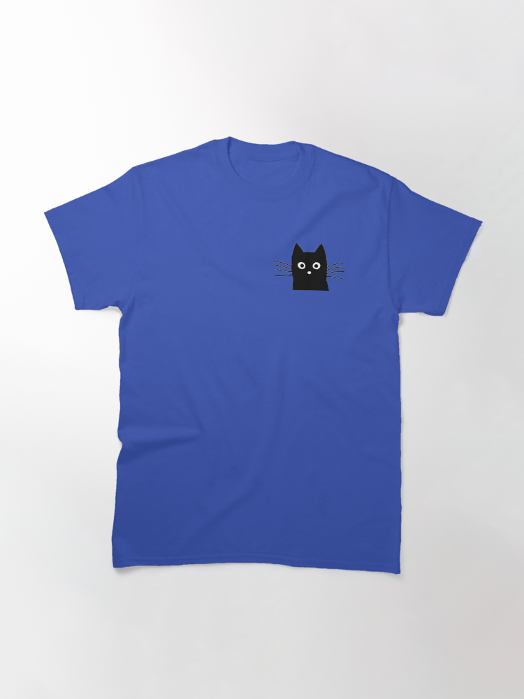 Black Cat Face Classic T-Shirt - White Fox Boutique