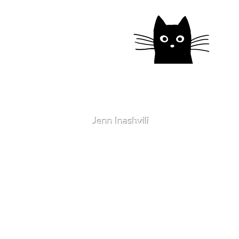 Black Cat Face Classic T-Shirt - White Fox Boutique