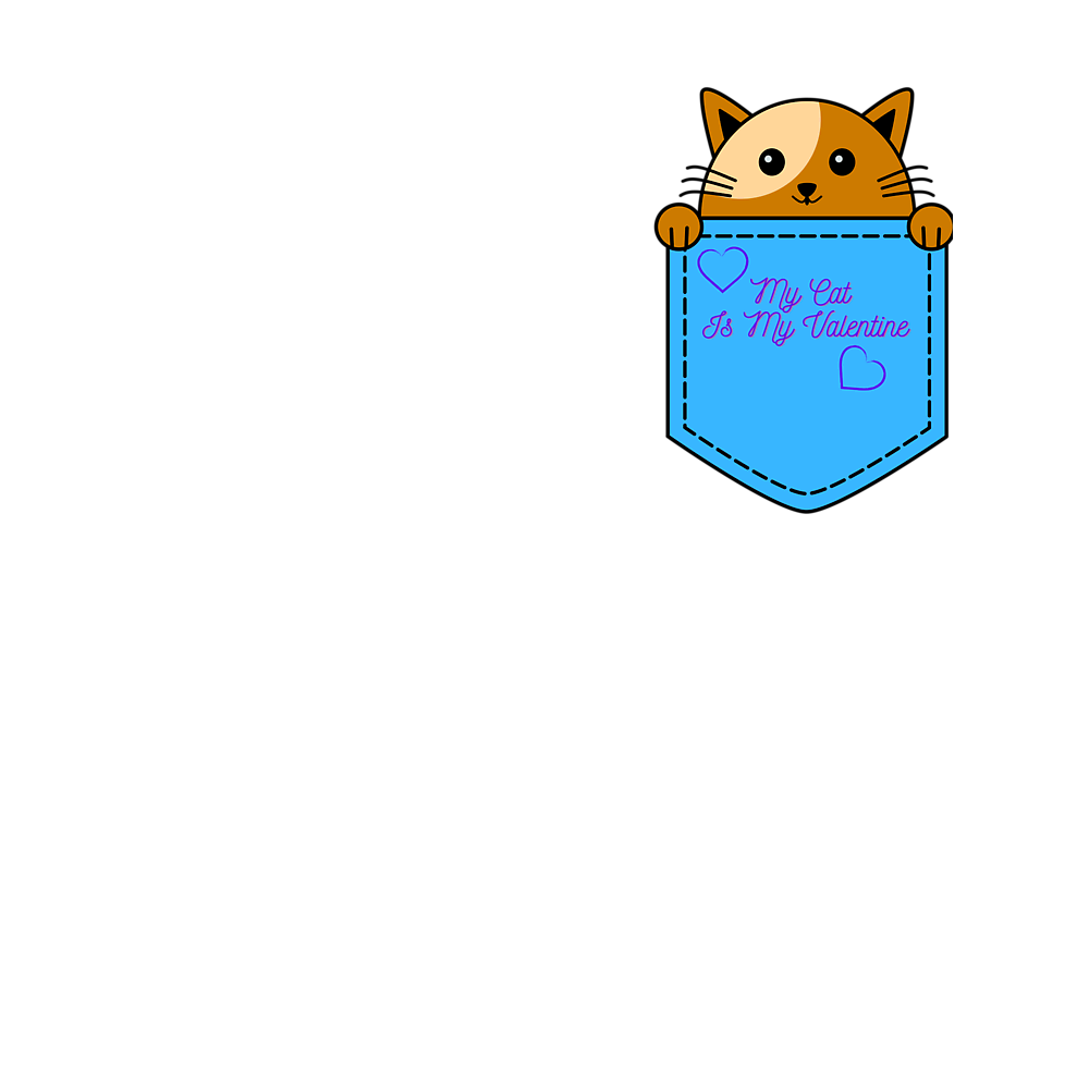 My Cat Is My Valentine. Classic T-Shirt - White Fox Boutique