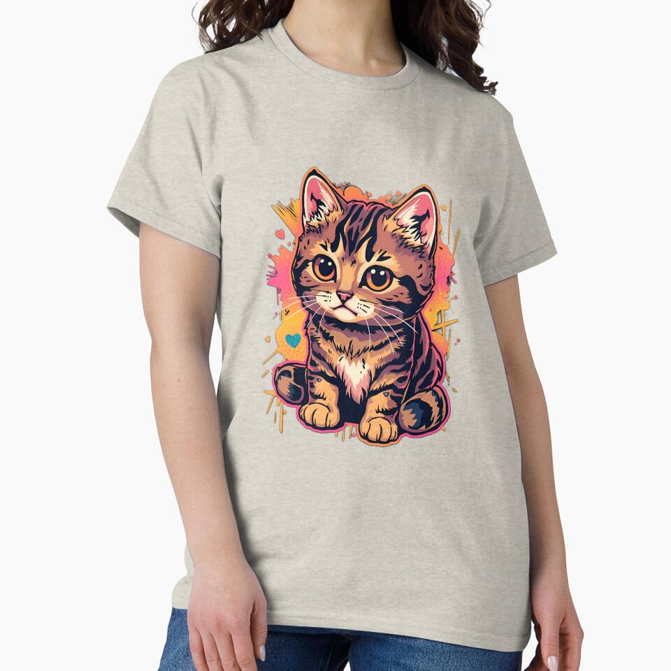 Poor cat design for cat lovers Classic T-Shirt - White Fox Boutique