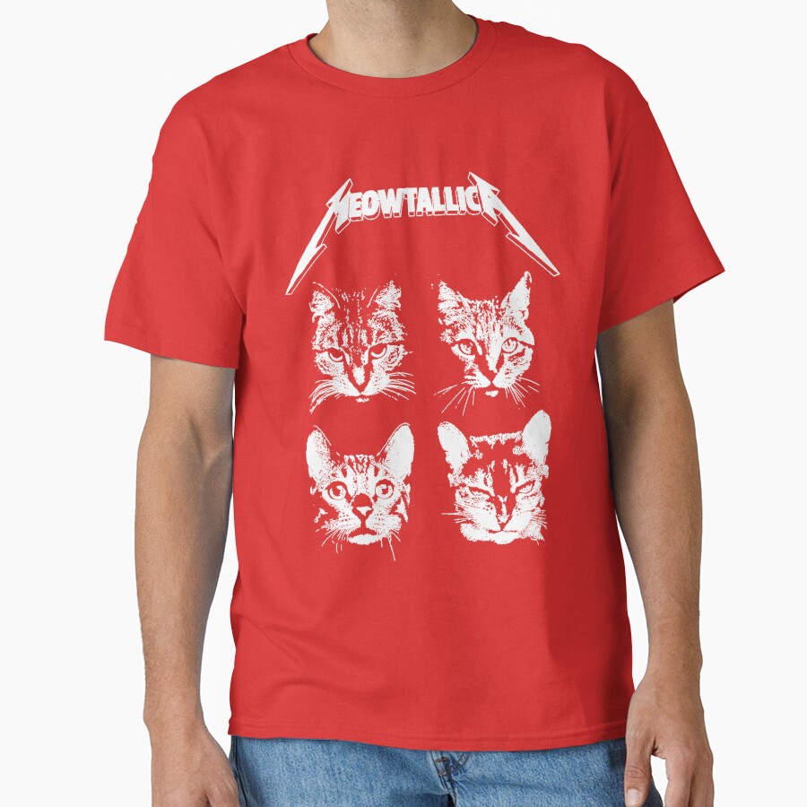 Meowtallica Classic T-Shirt - White Fox Boutique