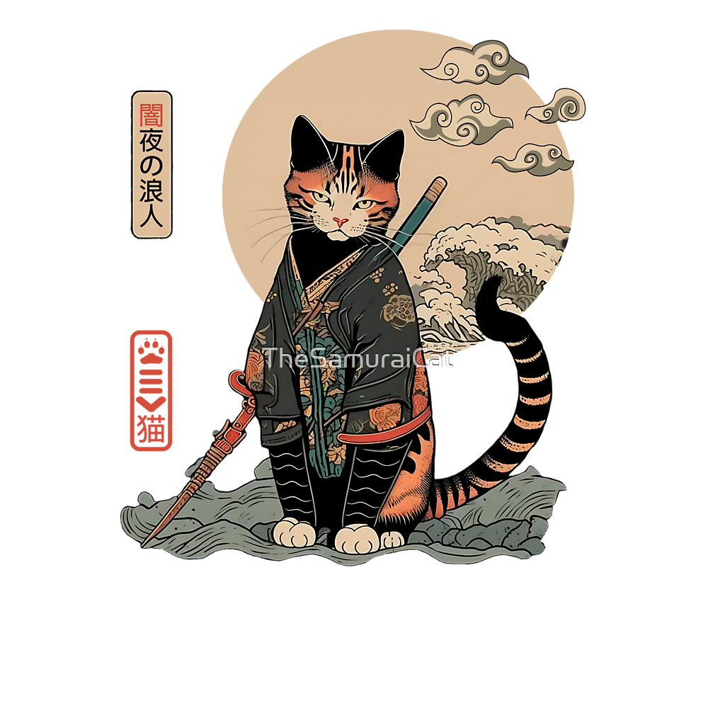 Ronin Cat 5 Classic T-Shirt - White Fox Boutique