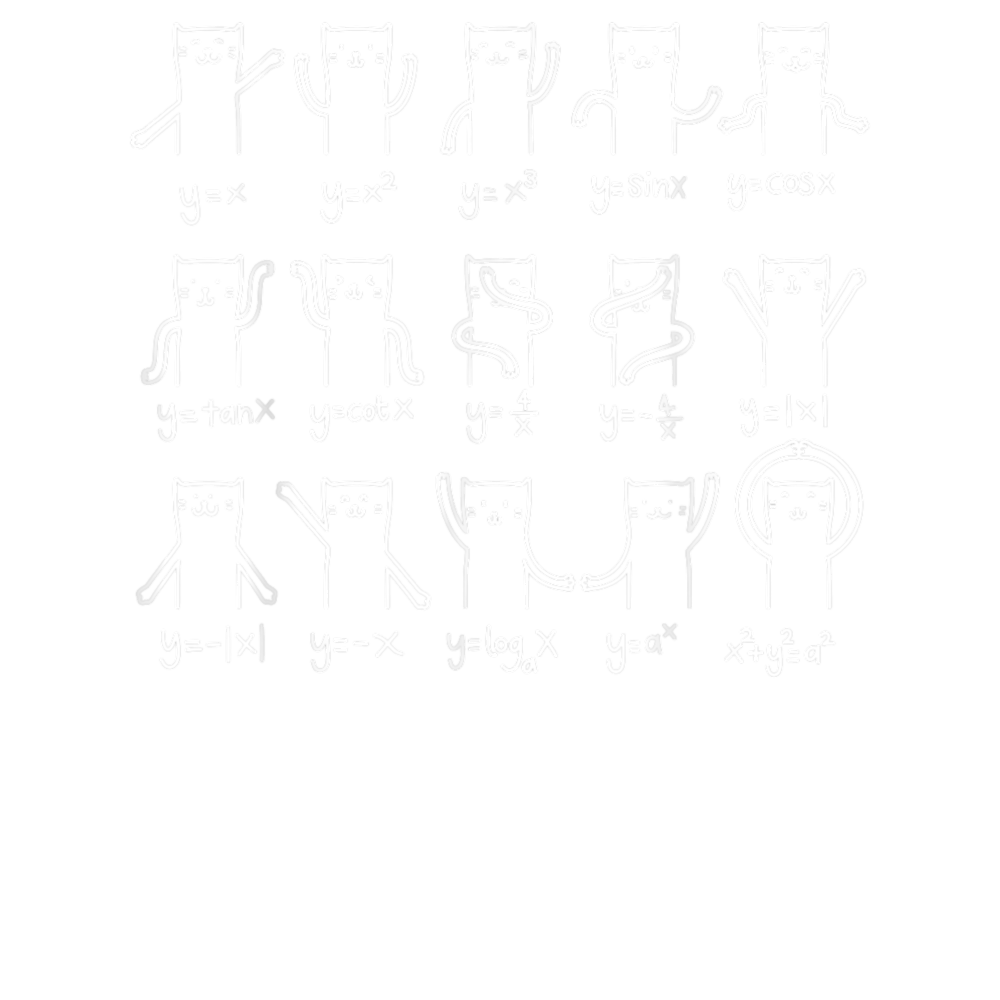 Funny Cat And Math, Cat And Algebra Lover Classic T-Shirt - White Fox Boutique