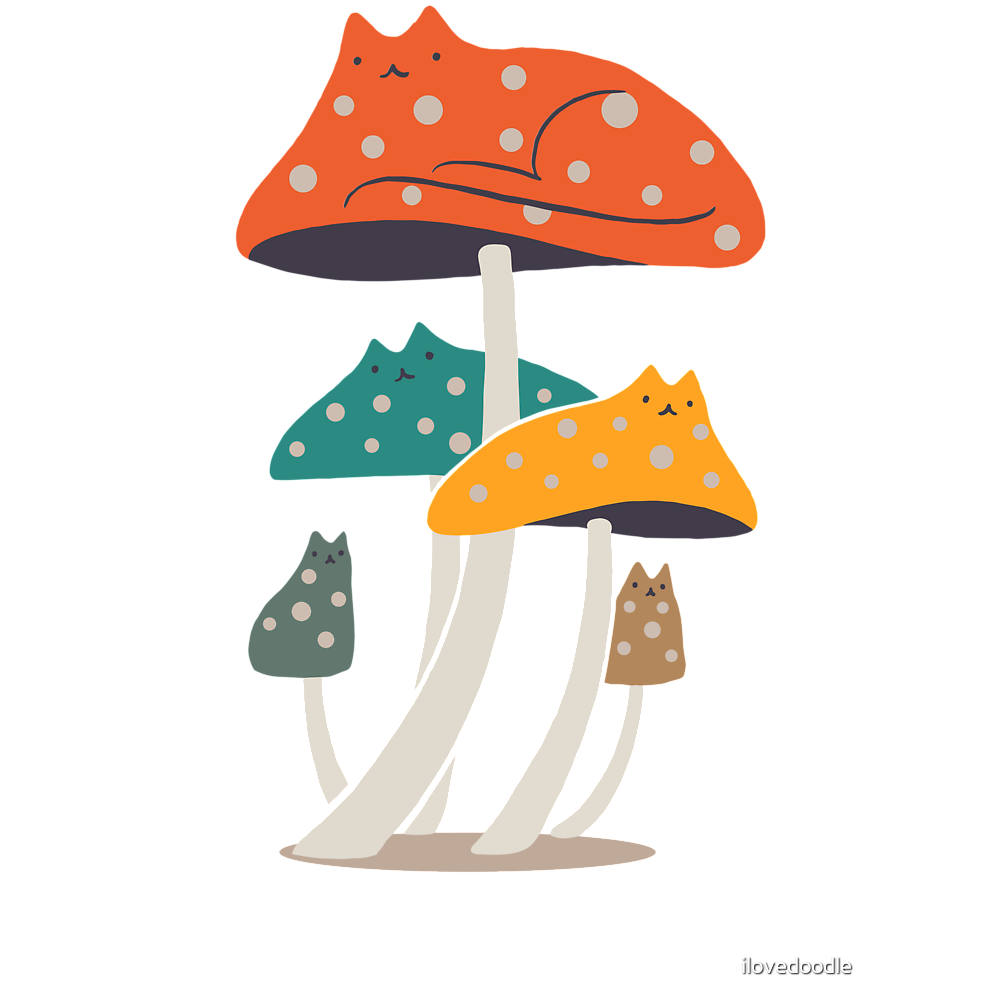 Cat and Plant 47 Meowshroom Classic T-Shirt - White Fox Boutique