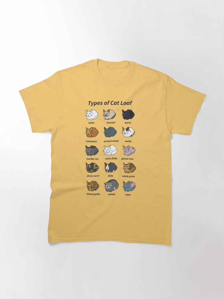 The Types of Cat Loaf Classic T-Shirt - White Fox Boutique