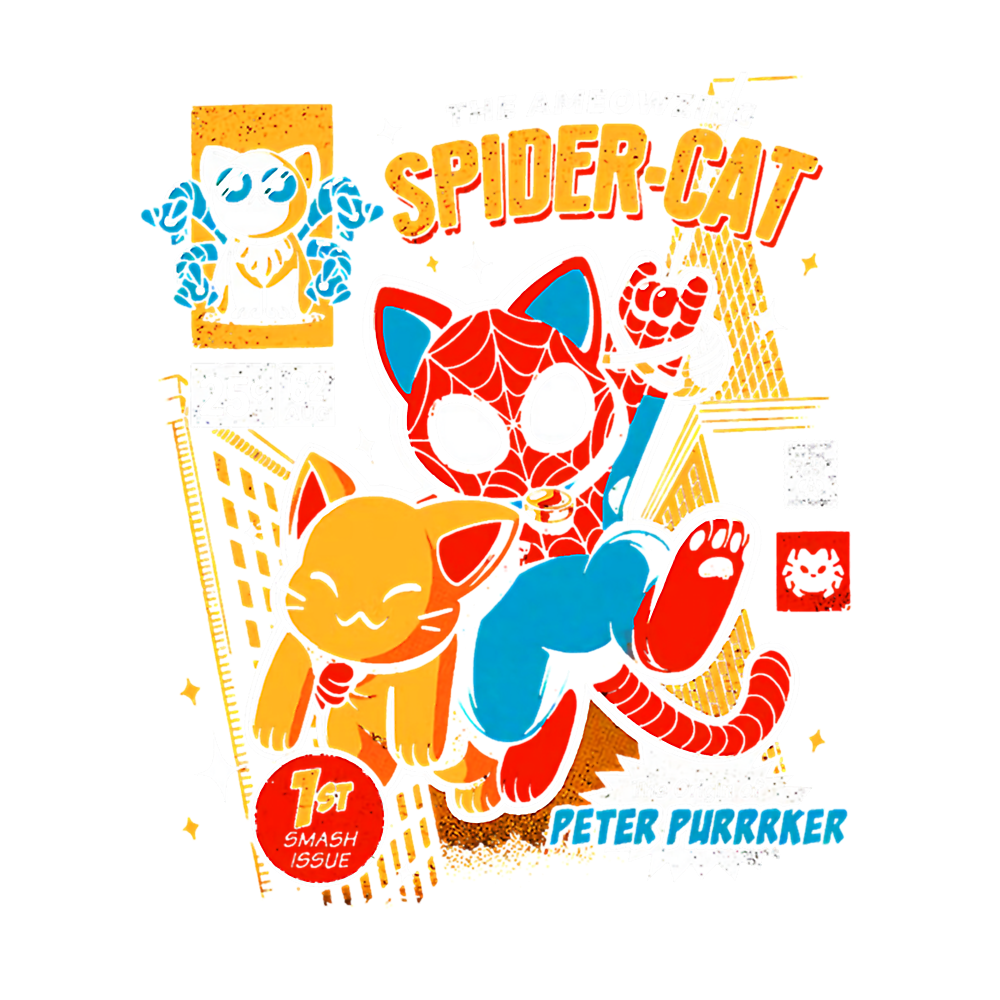 the ameozing spider cat t - spider cat hoodies - spider cat Classic T-Shirt - White Fox Boutique