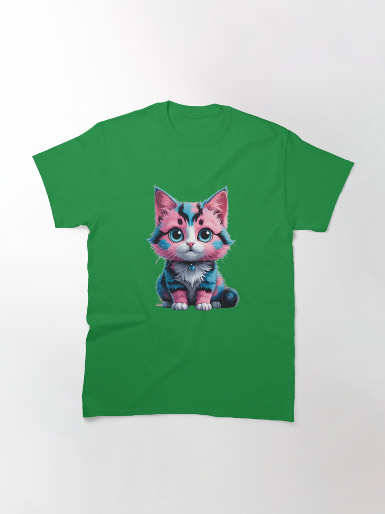 Funny Cute Cat Artwork for Animal Lovers Classic T-Shirt - White Fox Boutique