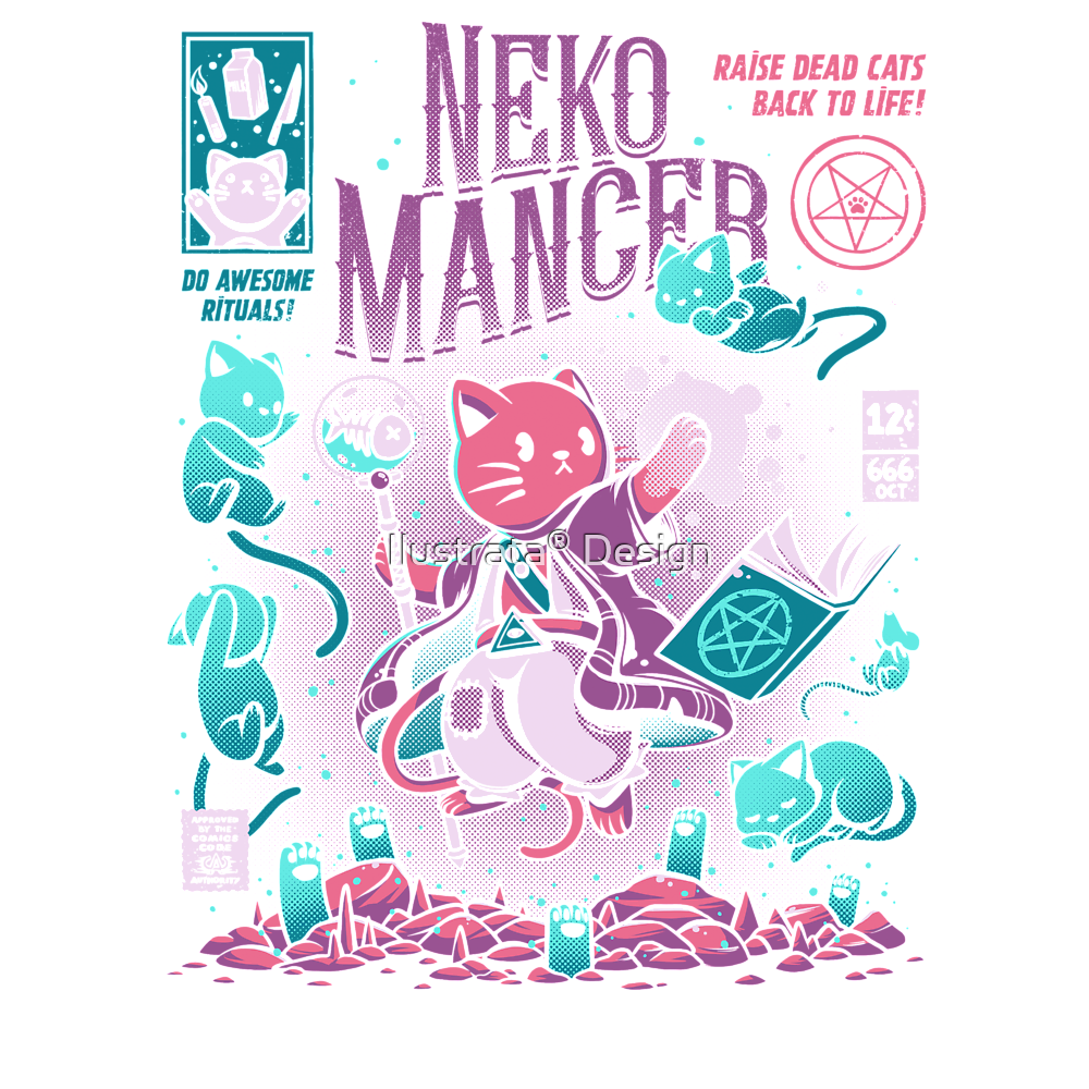 Nekomancer Classic T-Shirt - White Fox Boutique