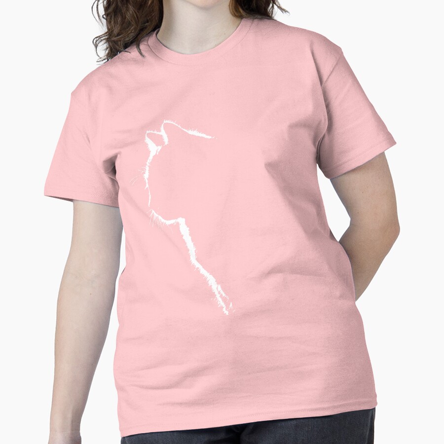 Cat silhouette Classic T-Shirt - White Fox Boutique