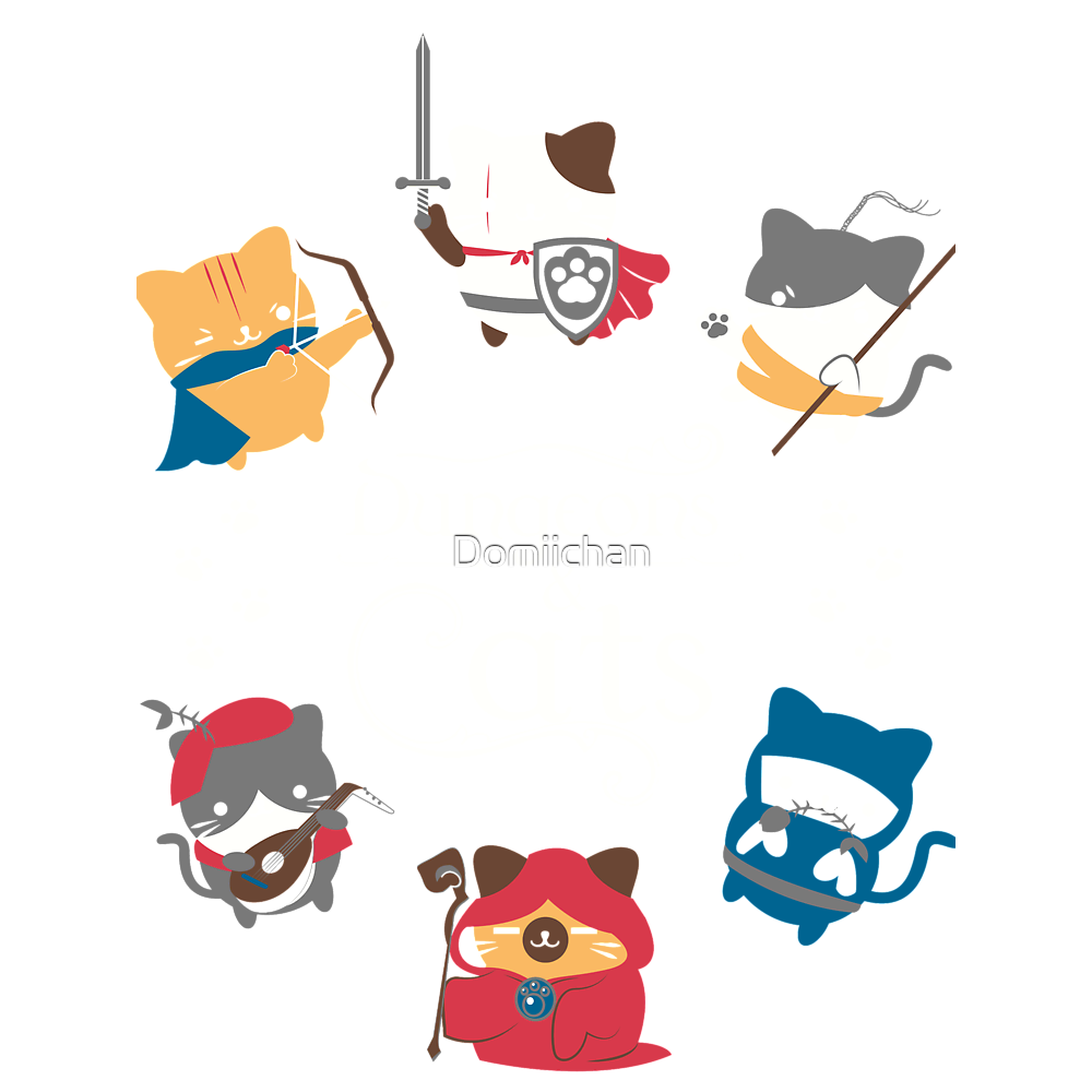 Dungeons and Cats Classic T-Shirt - White Fox Boutique