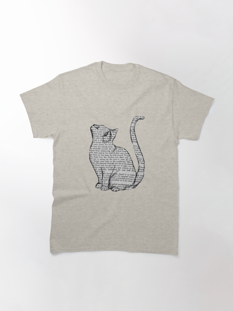 books and cats and books and cats Classic T-Shirt - White Fox Boutique