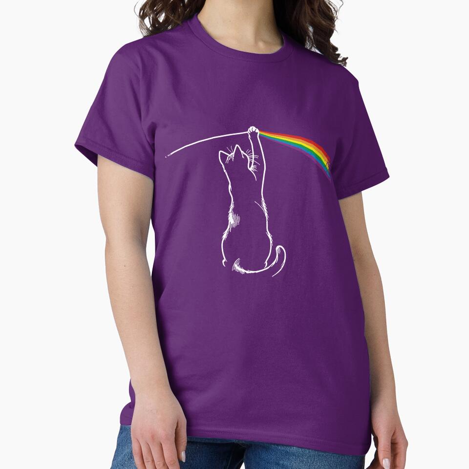 dark side cat Classic T-Shirt - White Fox Boutique