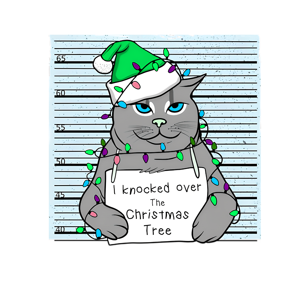 Christmas Cat Classic T-Shirt - White Fox Boutique