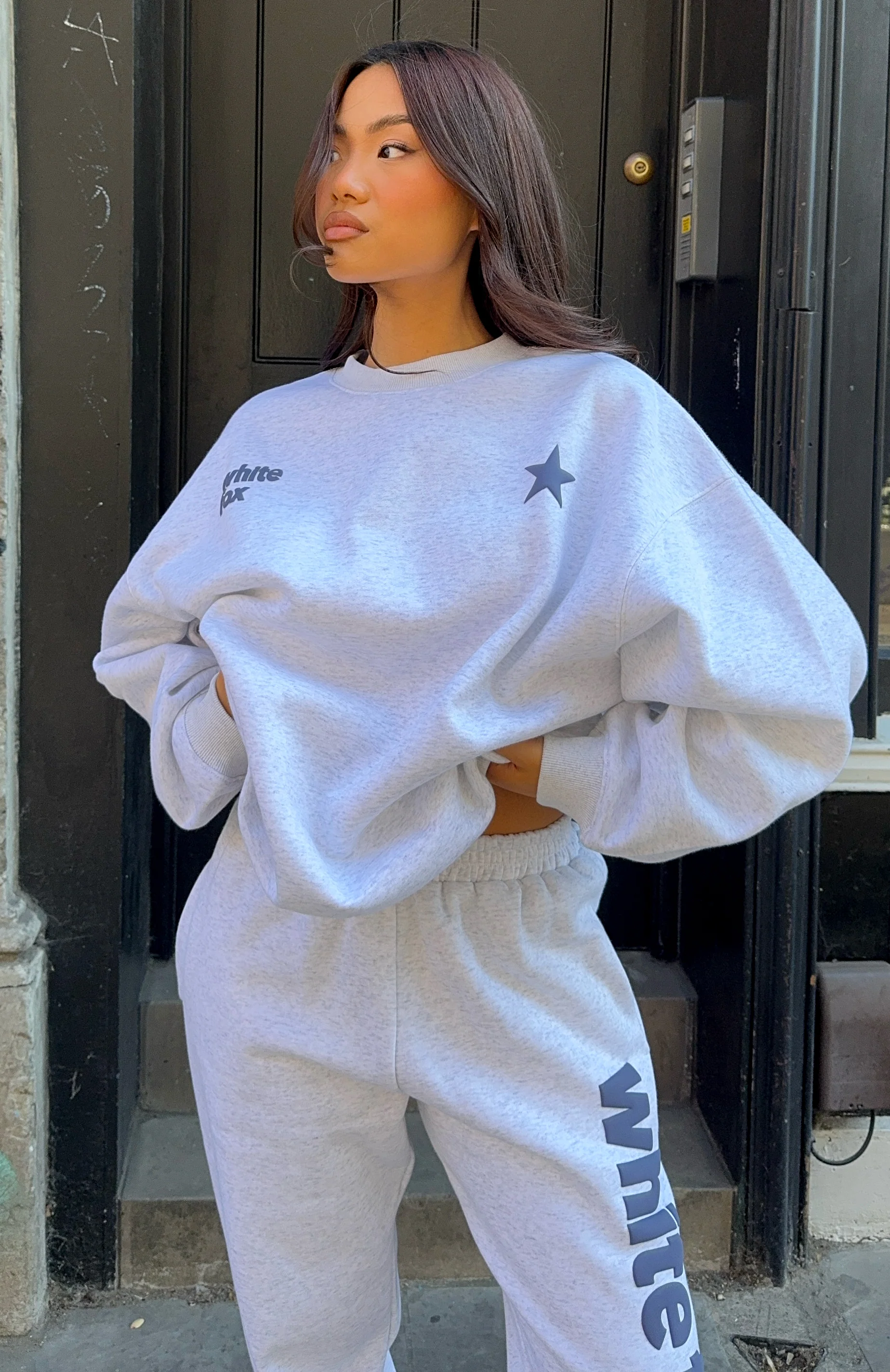 From The Archives Freya Oversized Sweater Grey Marle - White Fox Boutique