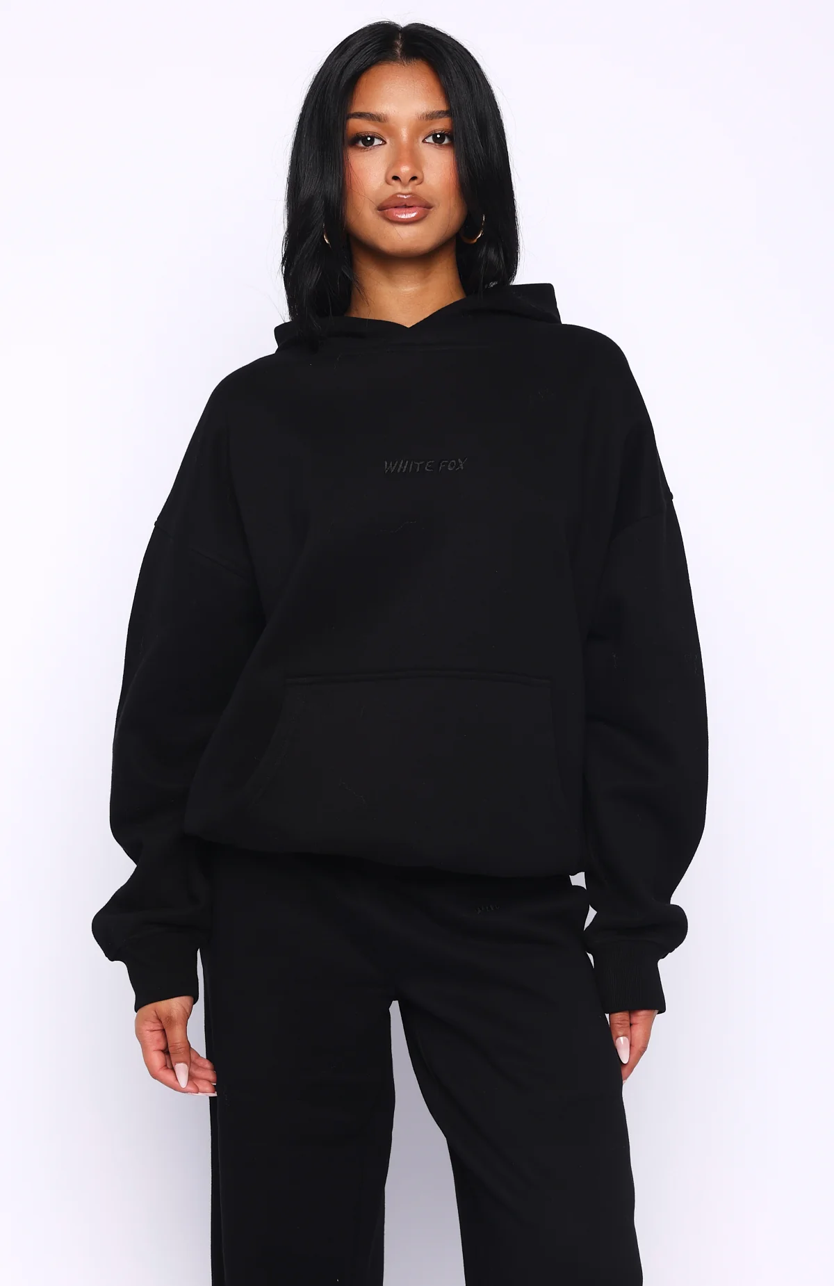 Come A Long Way Oversized Hoodie Black - White Fox Boutique