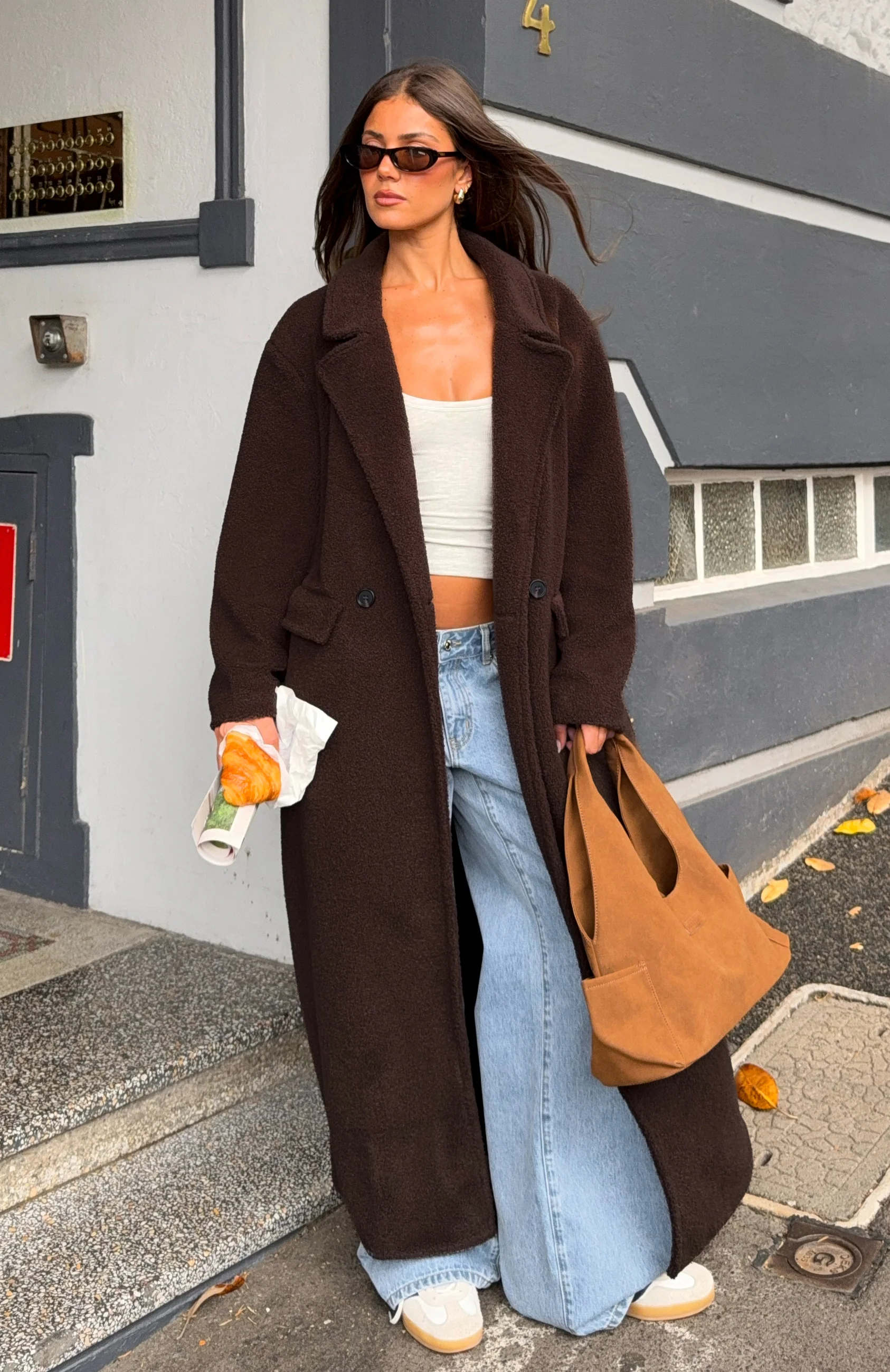 Got To Go Teddy Coat Coffee - White Fox Boutique