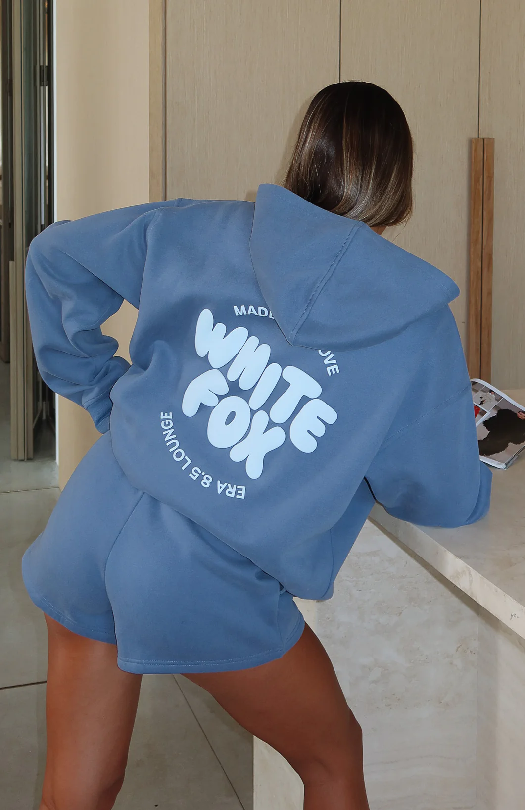 With Love For You Oversized Hoodie Ocean - White Fox Boutique