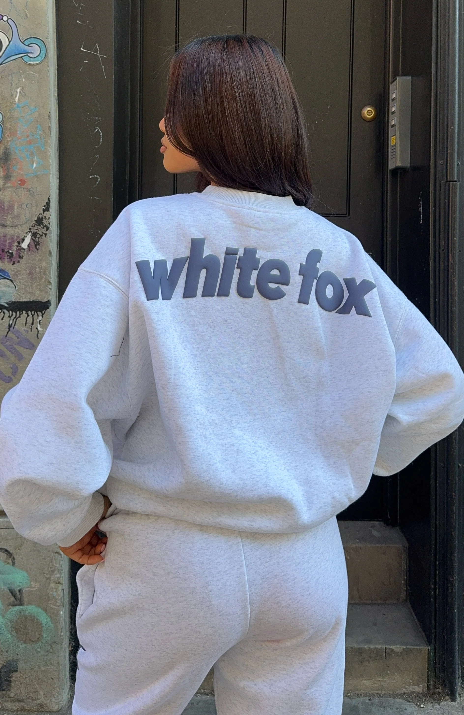 From The Archives Freya Oversized Sweater Grey Marle - White Fox Boutique