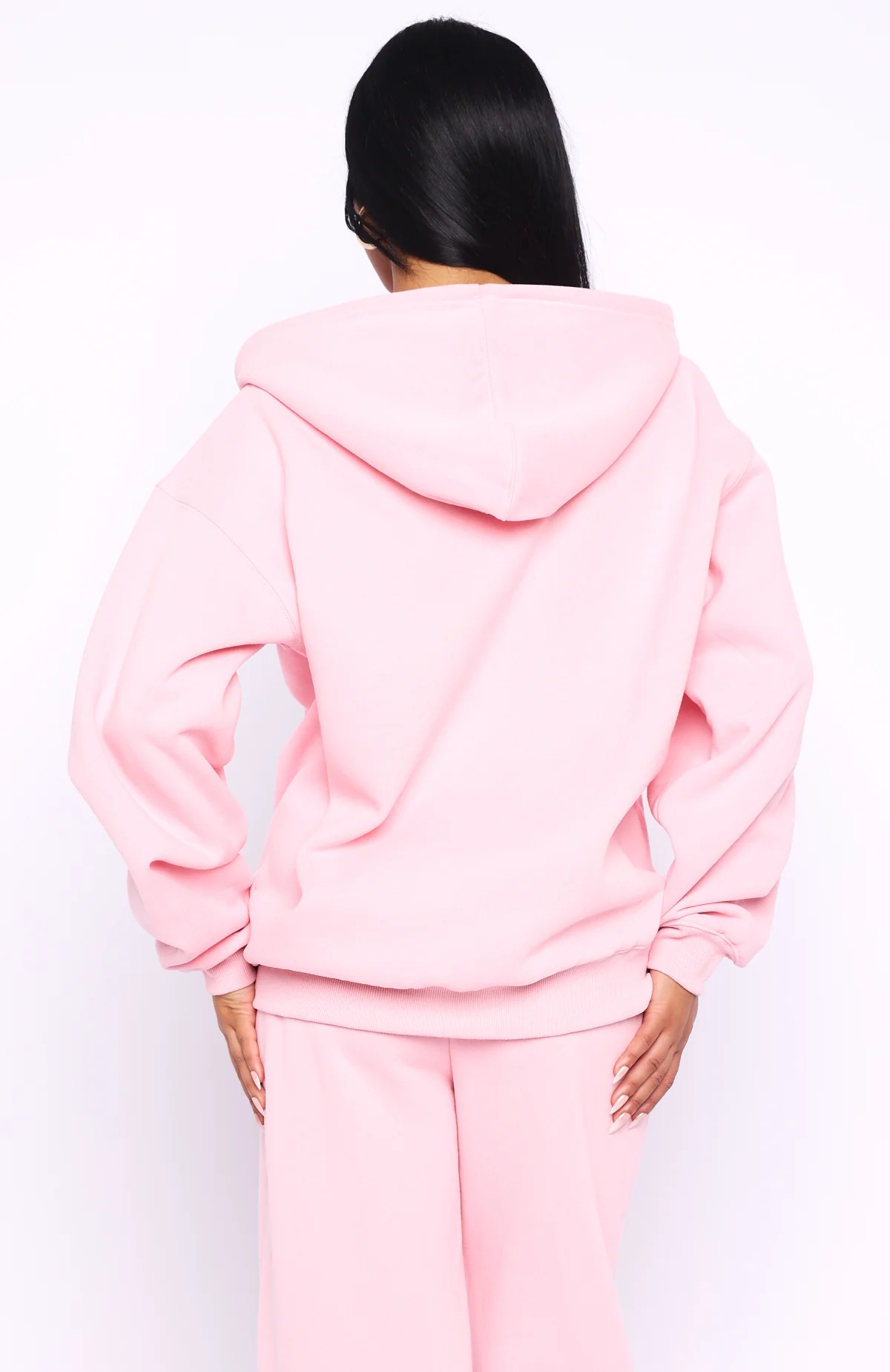Ready To Go Zip Front Hoodie Pink - White Fox Boutique
