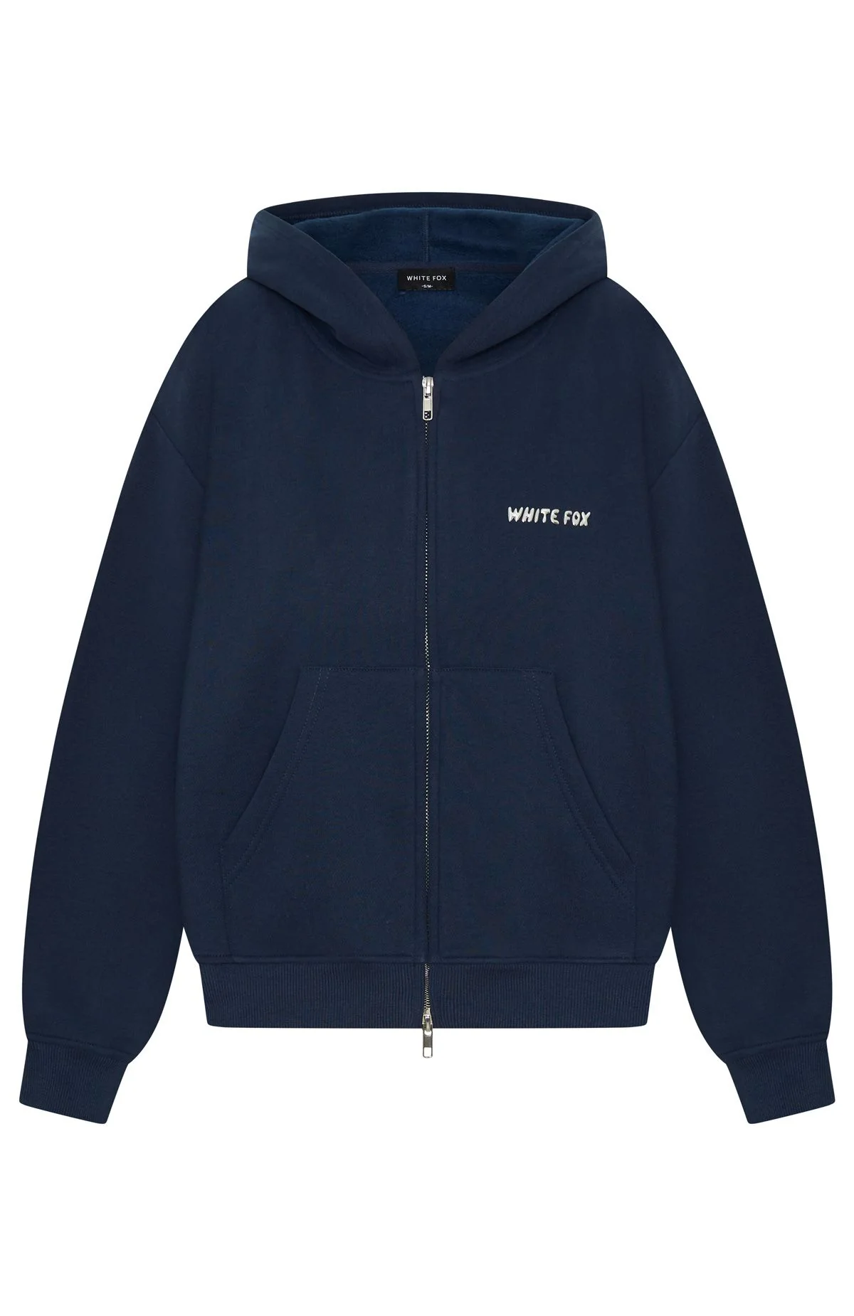 Test Drive Boxy Zip Front Hoodie Dark Navy - White Fox Boutique
