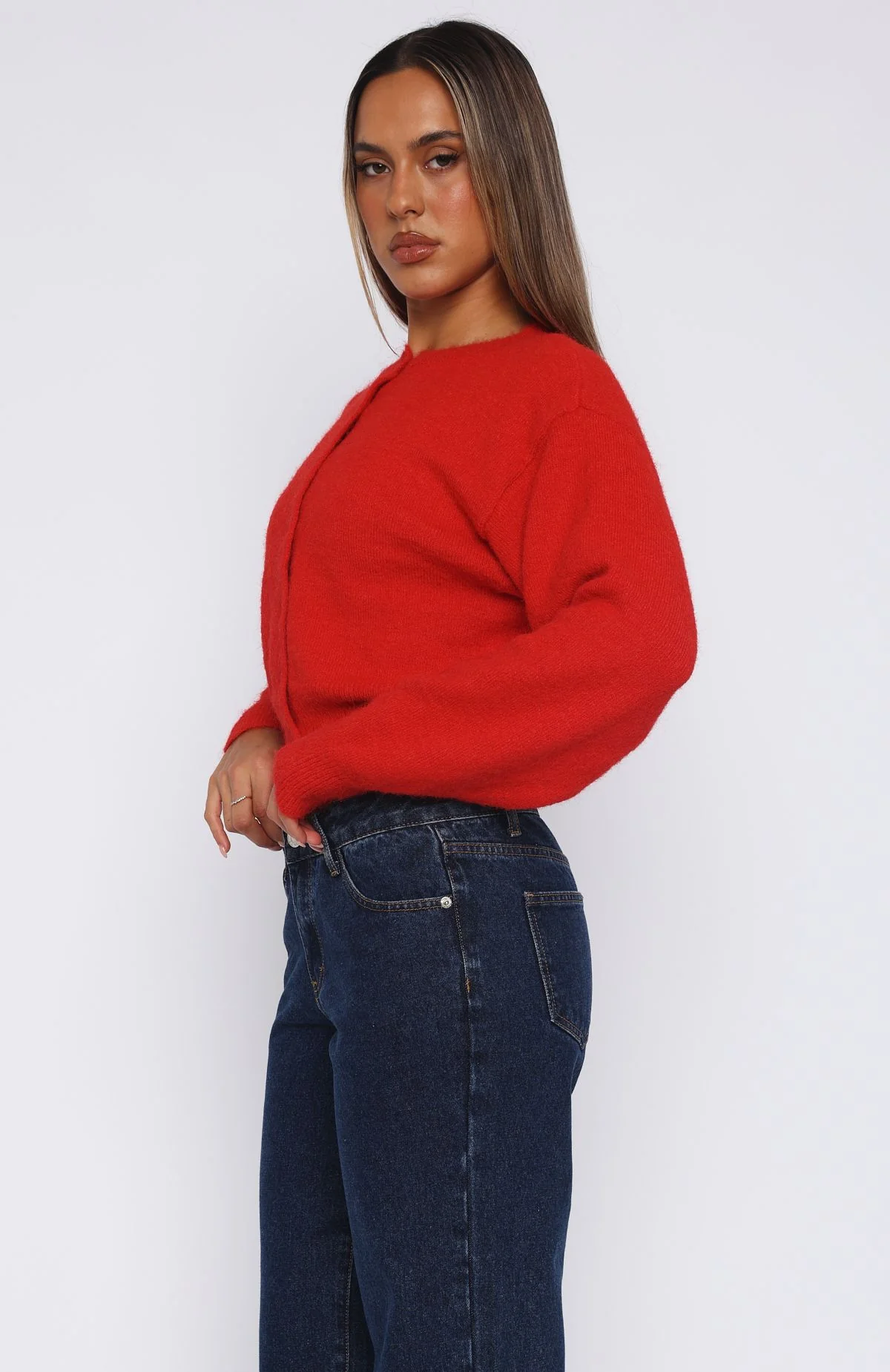 Warm Whispers Knit Cardigan Red - White Fox Boutique