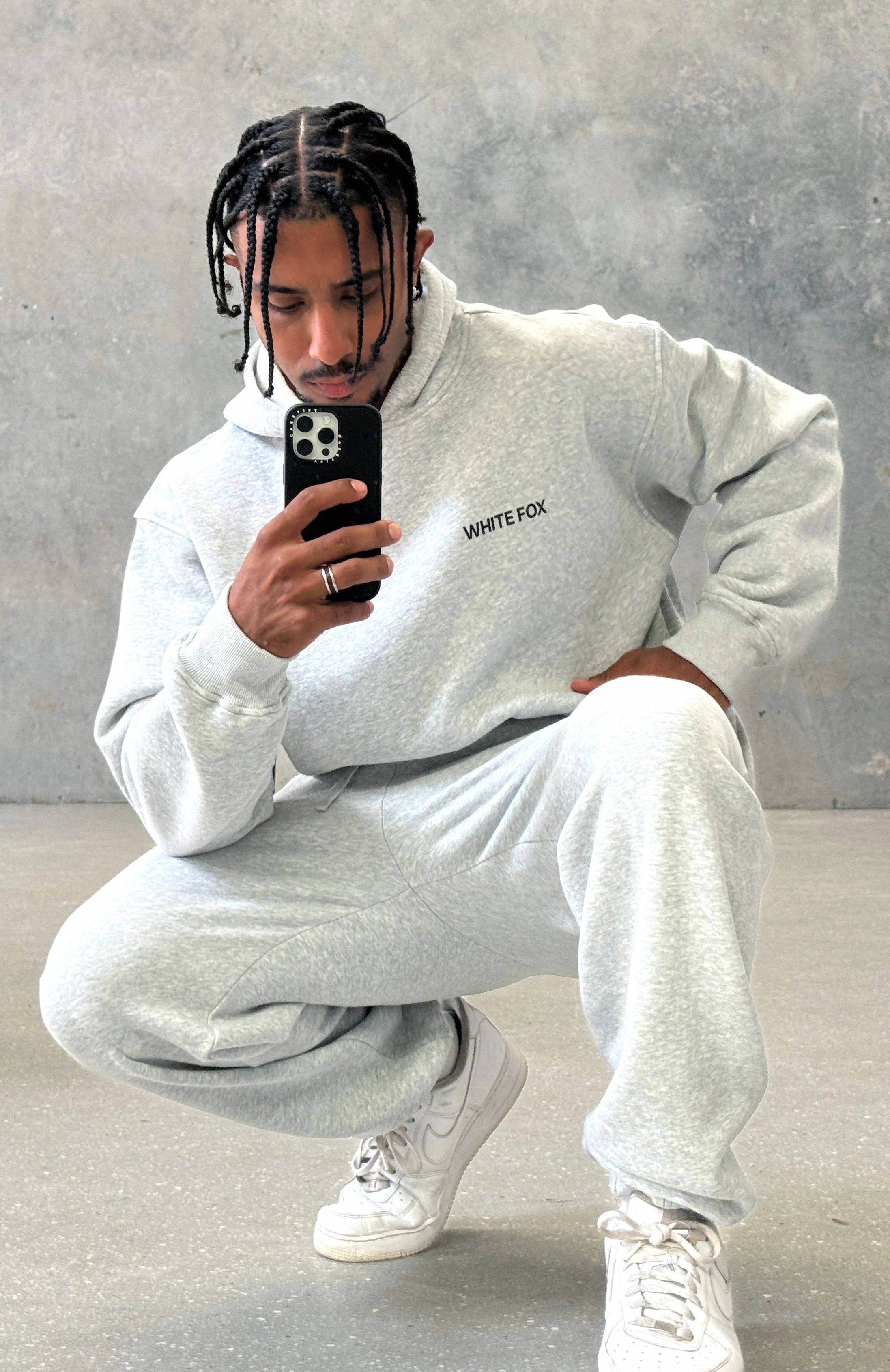 Core Classic Oversized Hoodie Dark Grey Marle - White Fox Boutique