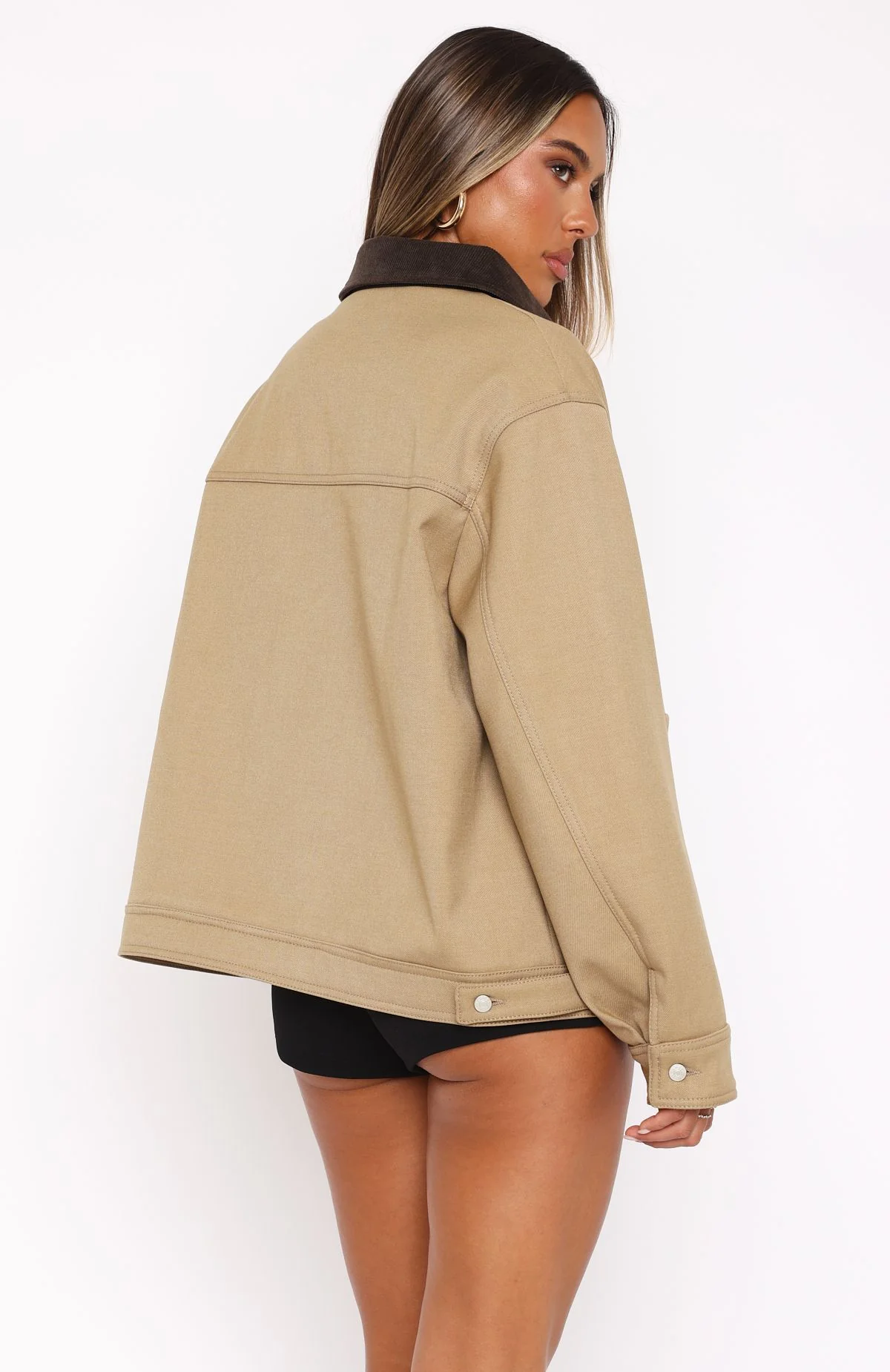 Baker Boy Jacket Tan - White Fox Boutique