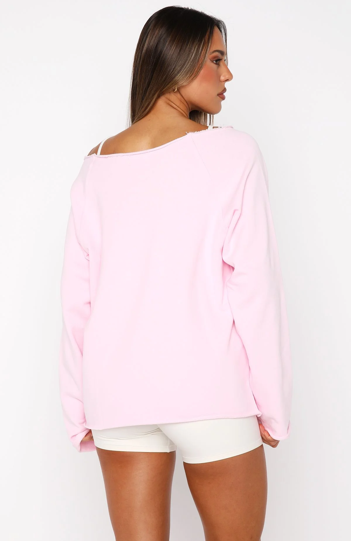 Out Of Chances Off Shoulder Sweater Ballet Pink - White Fox Boutique