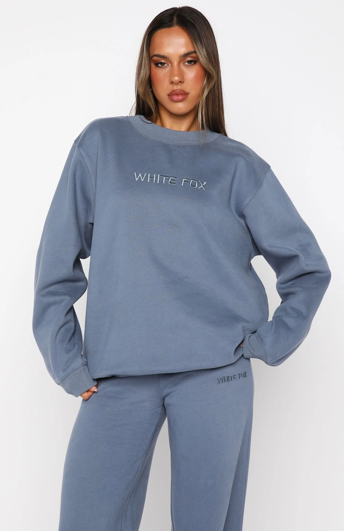 Stay Lifted Oversized Sweater Ocean - White Fox Boutique