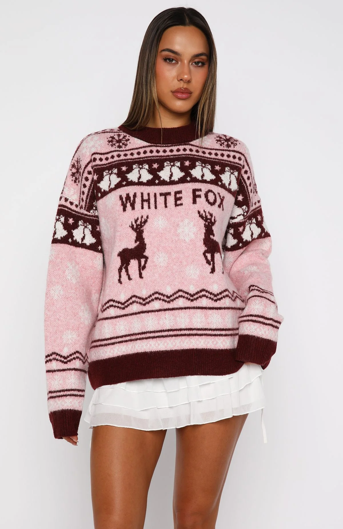 Arctic Fire Knit Sweater Crimson Twist - White Fox Boutique