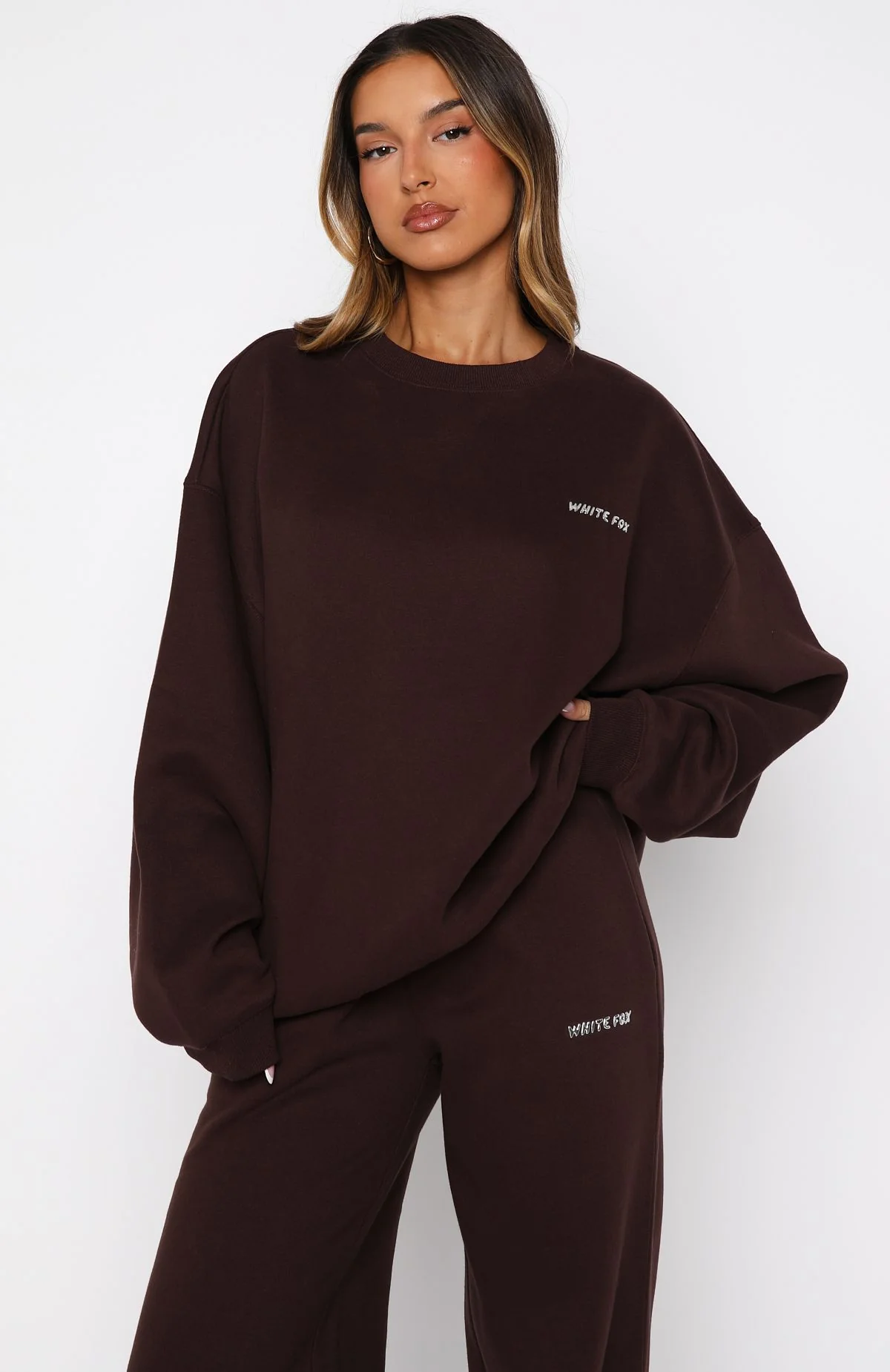 Test Drive Oversized Sweater Chocolate - White Fox Boutique