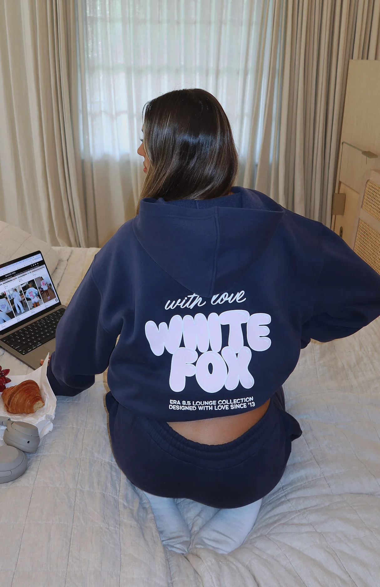 With Love Always Oversized Hoodie Navy - White Fox Boutique