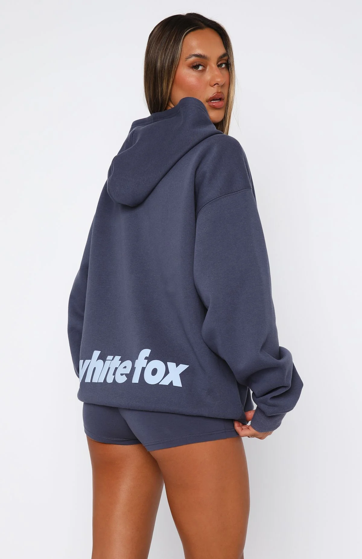 From The Archives Charli Zip Front Hoodie Navy - White Fox Boutique
