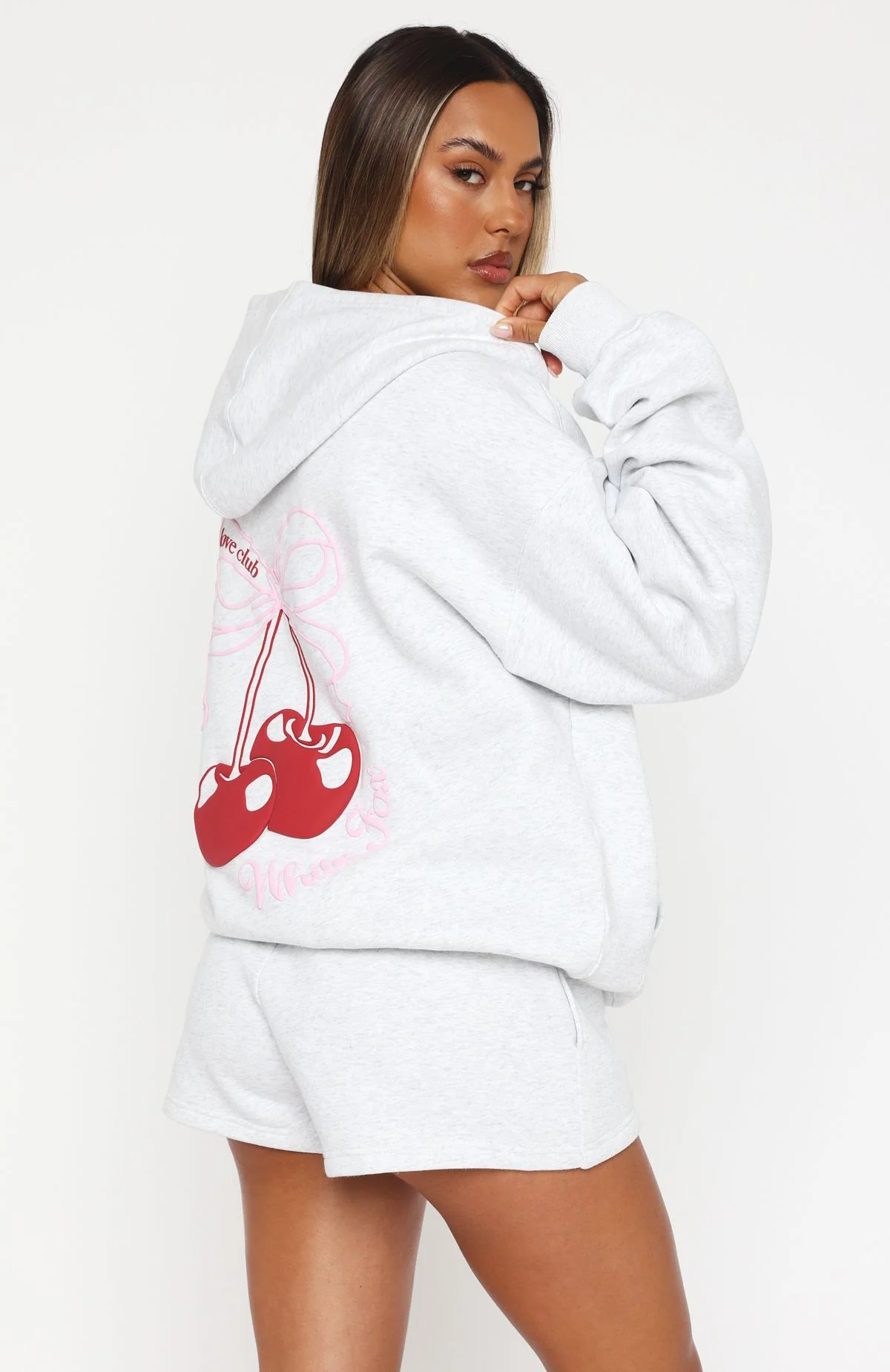 Fell So Hard Zip Front Hoodie Grey Marle - White Fox Boutique