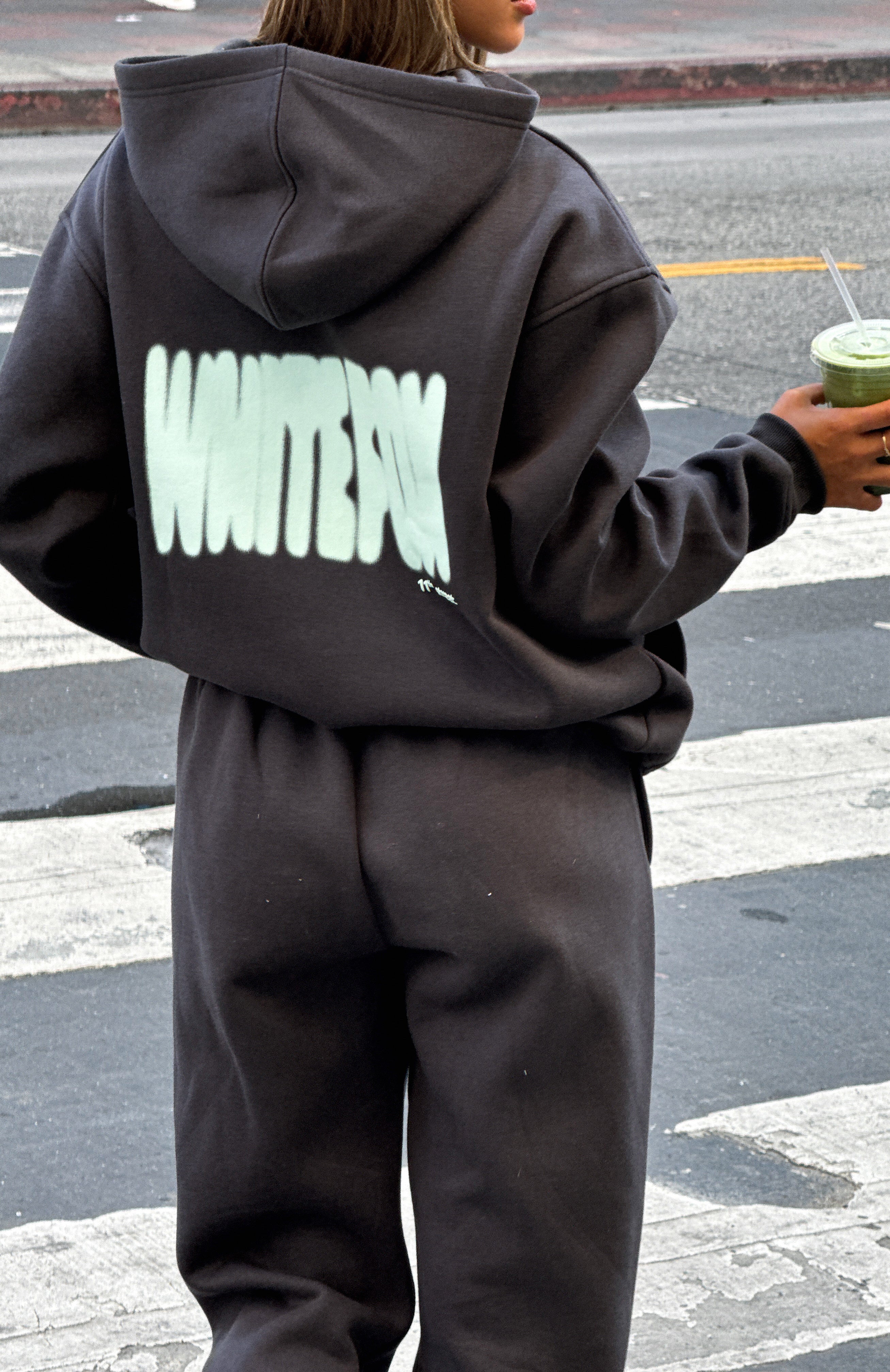 11th Street New York Or Nowhere Oversized Hoodie Matcha Crumble - White Fox Boutique