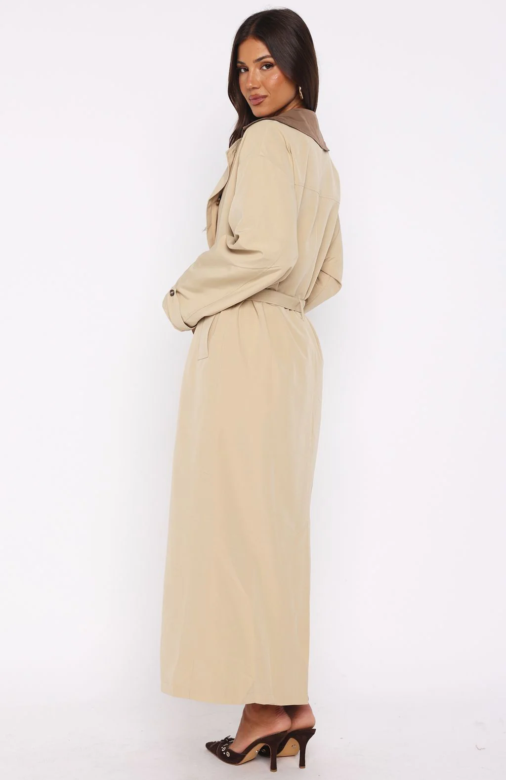 Levels To My Love Trench Sand - White Fox Boutique