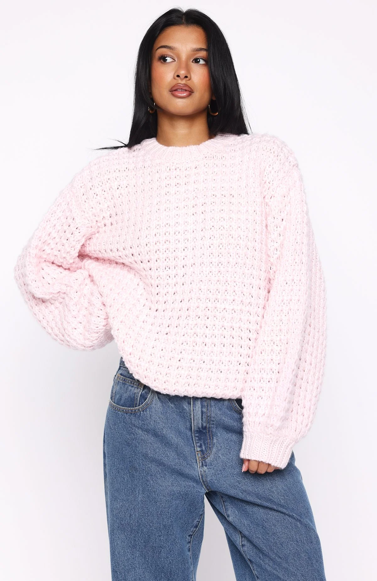 Pure Comfort Knit Sweater Baby Pink - White Fox Boutique