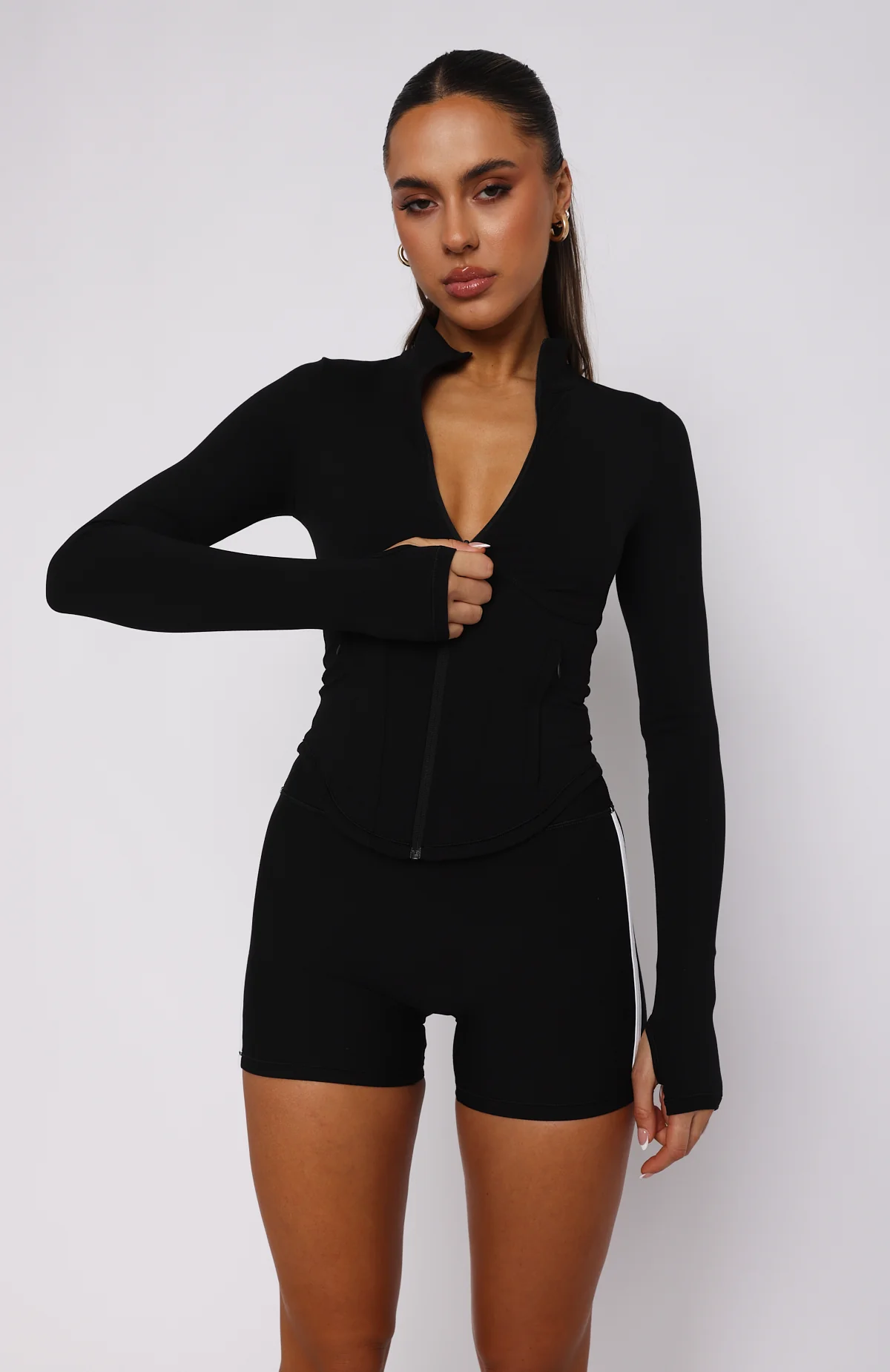 Kickoff Jacket Black - White Fox Boutique