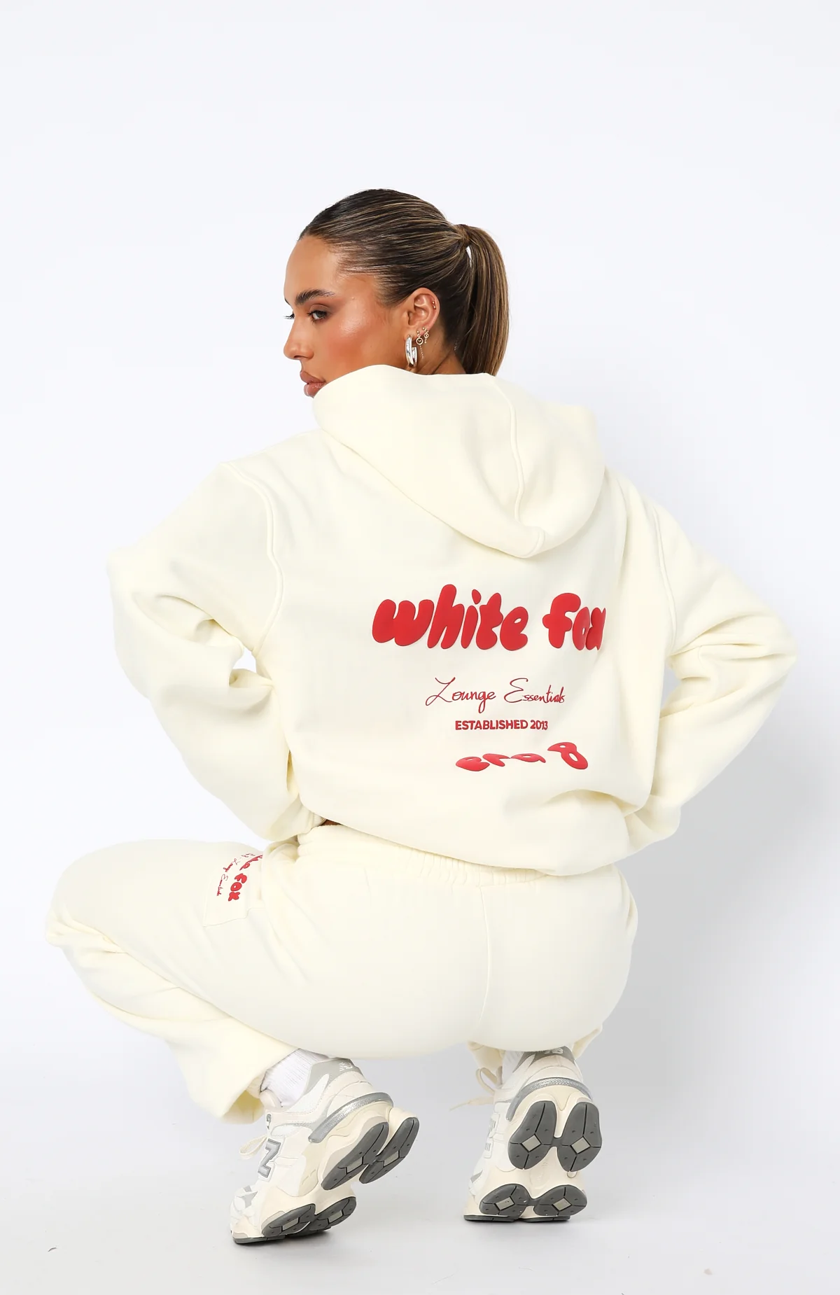 Era 8 Oversized Hoodie Cherry Cream - White Fox Boutique