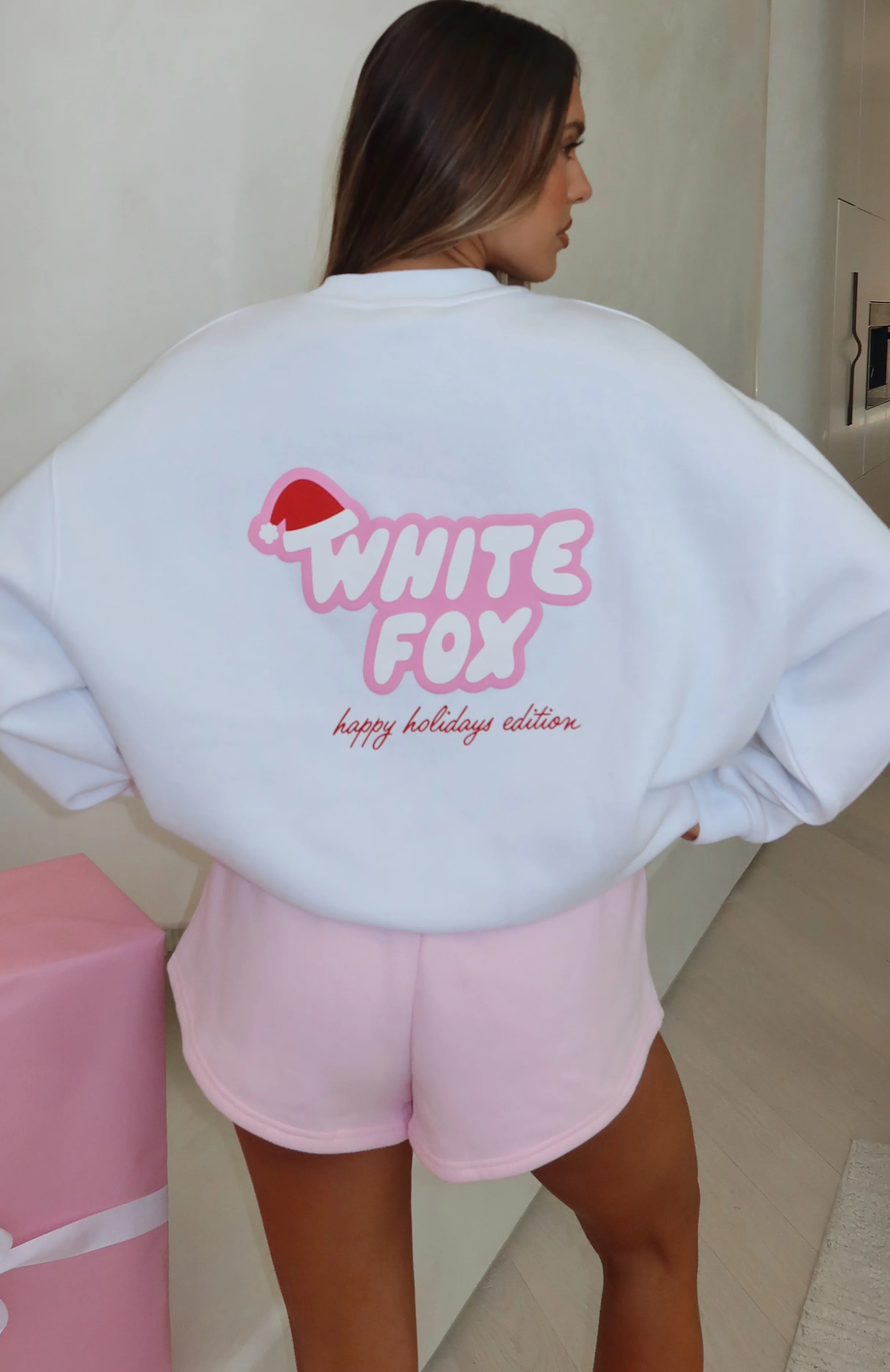 Santa Baby Oversized Sweater White - White Fox Boutique