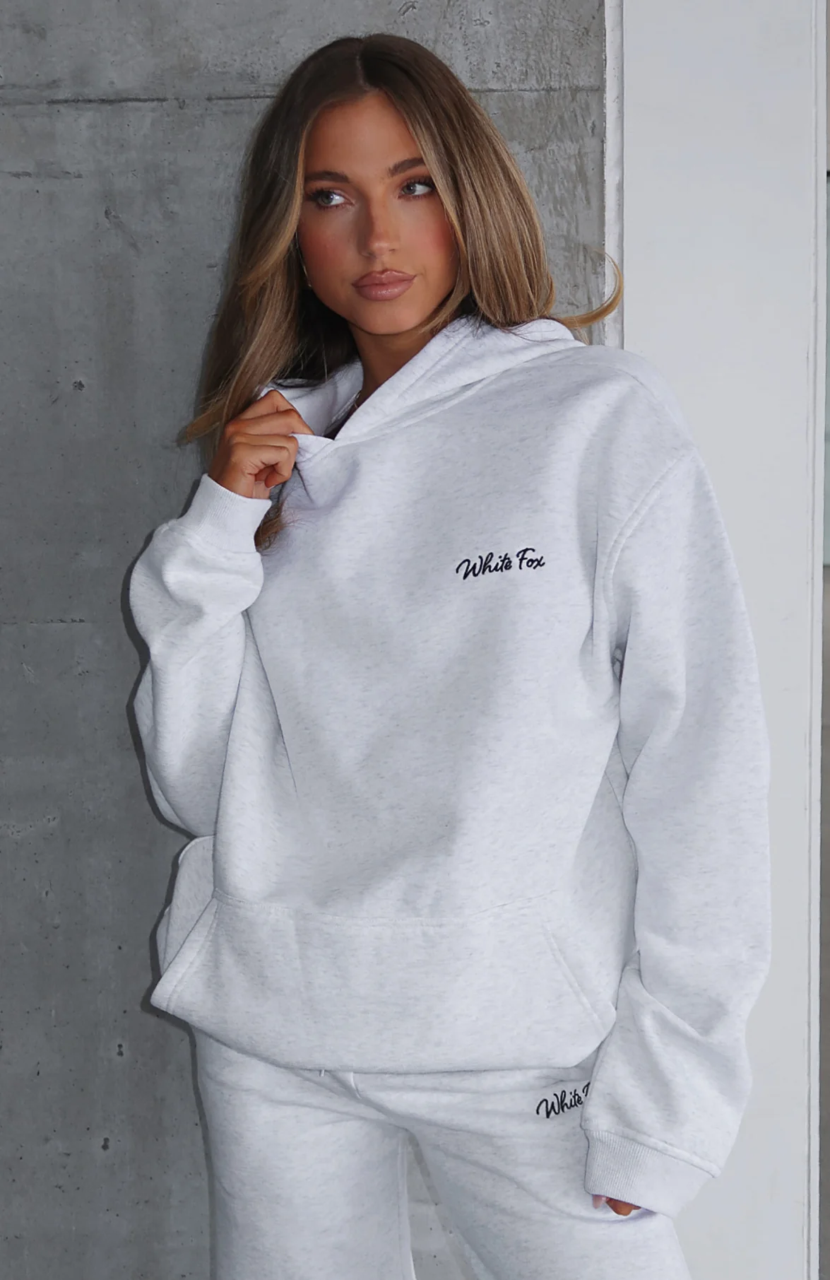 Match Your Words Oversized Hoodie Grey Marle - White Fox Boutique