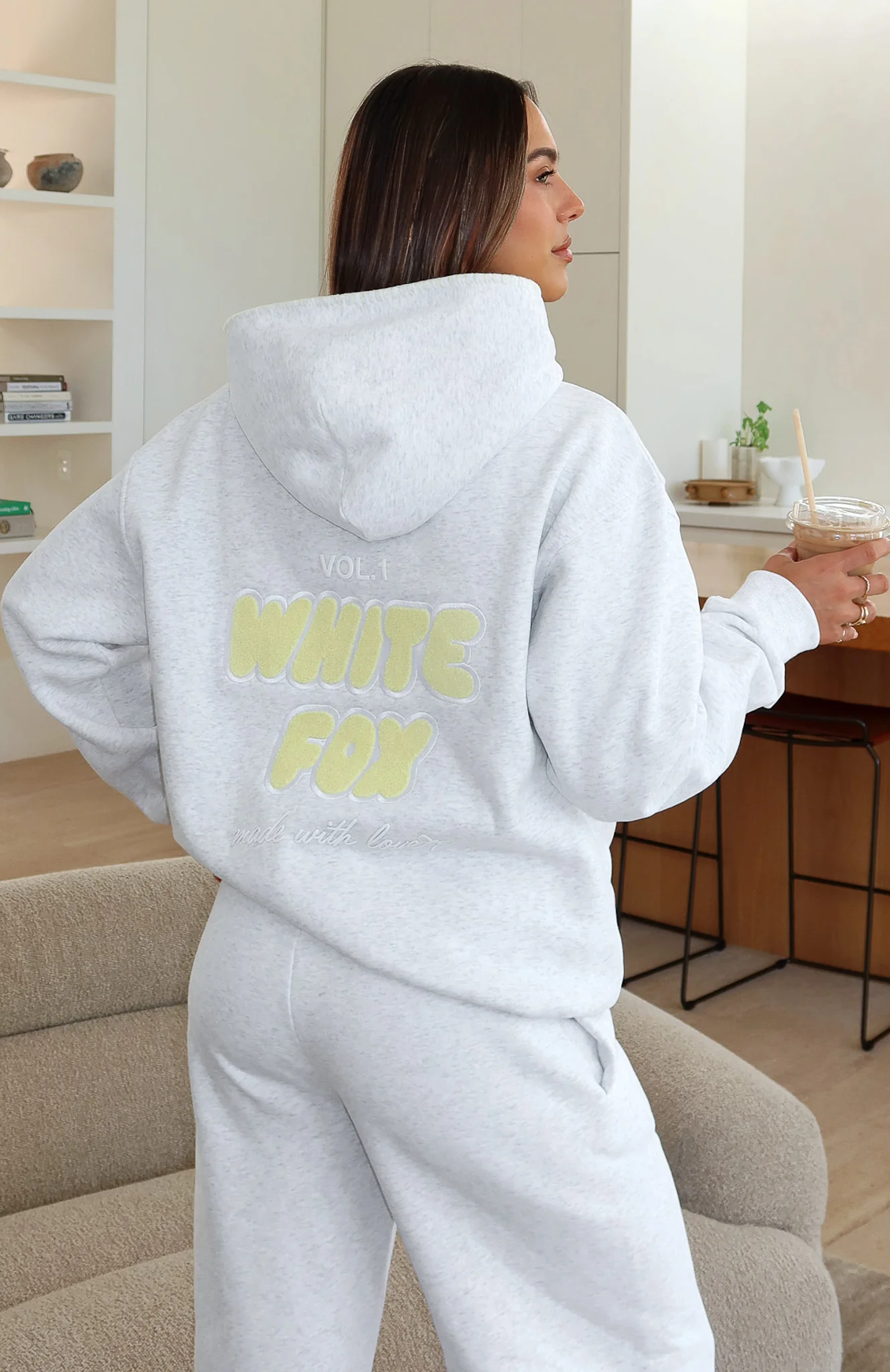 Vol. 1 Oversized Hoodie Grey Marle - White Fox Boutique