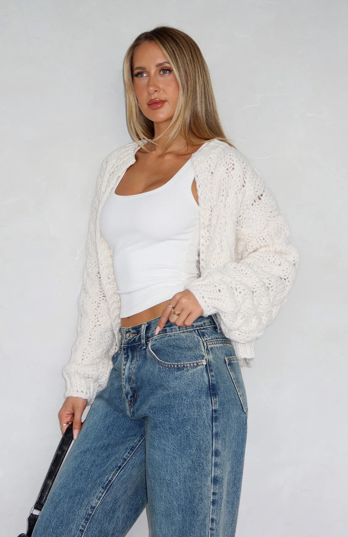 Cutie Pie Knit Cardigan Cream - White Fox Boutique