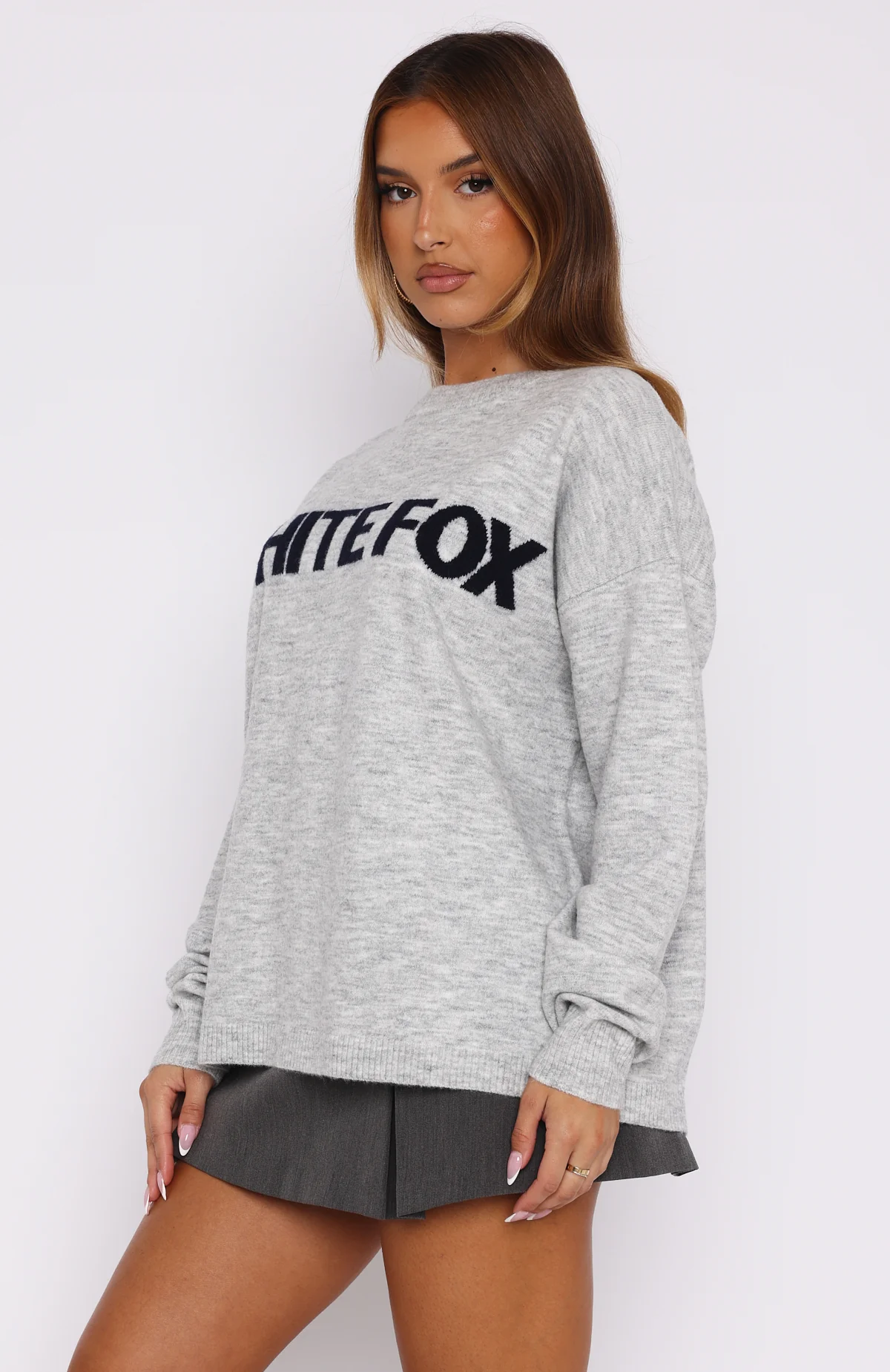 Set Me Free Knit Sweater Grey Marle - White Fox Boutique