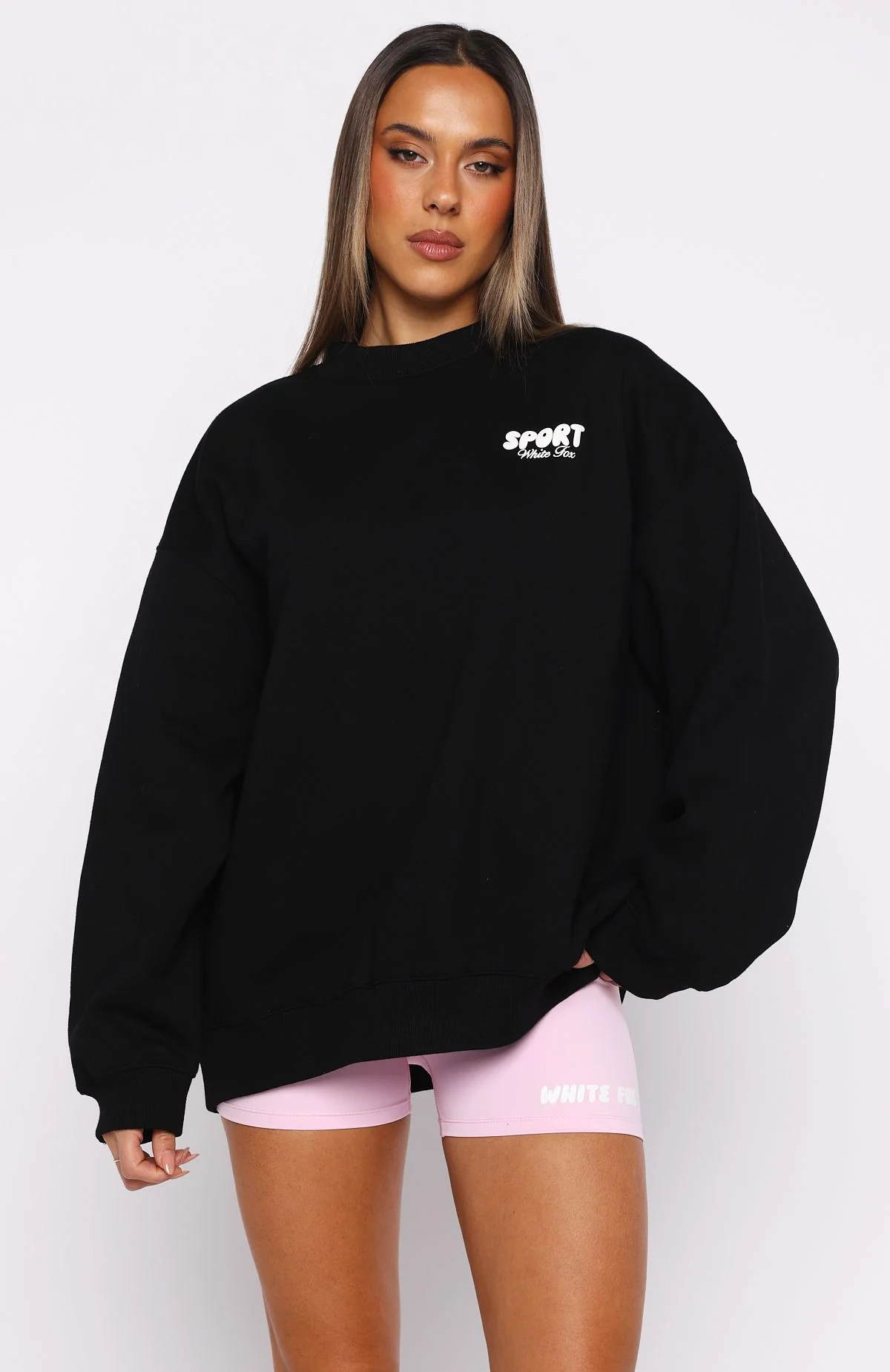 Club 14 Peyton Oversized Sweater Black - White Fox Boutique