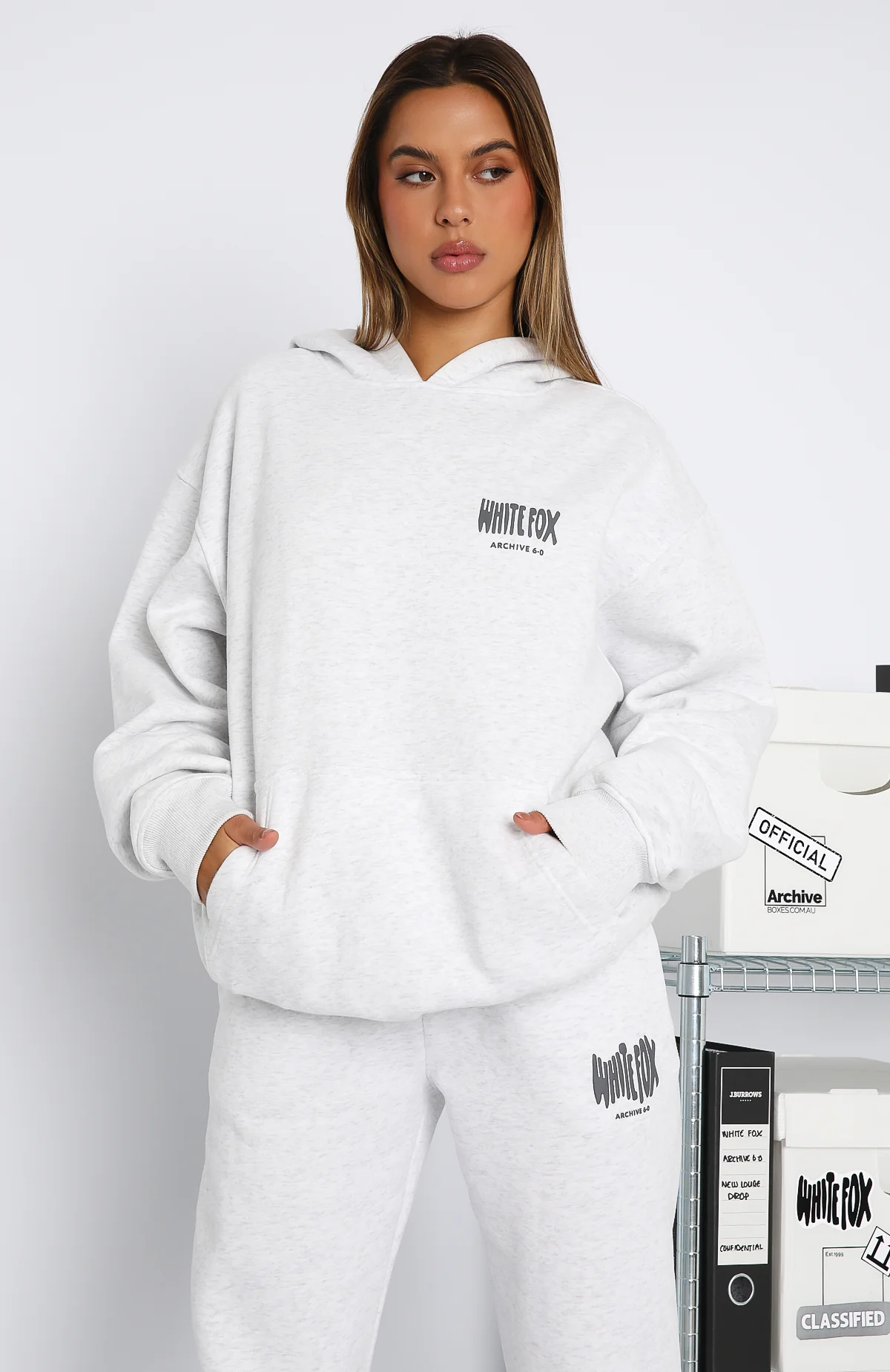 Archive 6.0 Oversized Hoodie Haze - White Fox Boutique