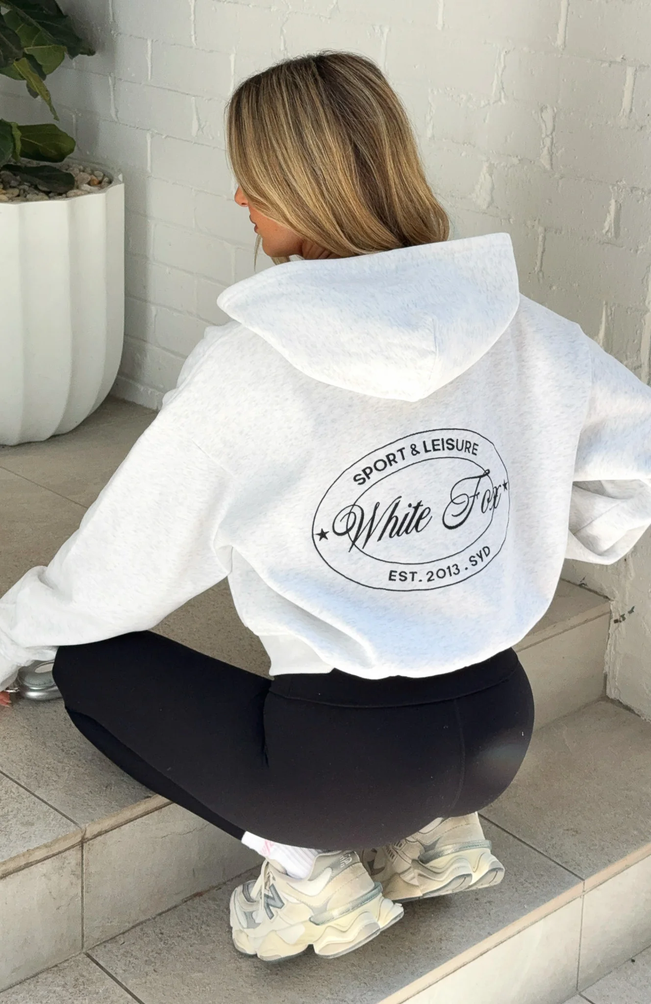 Just Try Again Boxy Zip Front Hoodie Grey Marle - White Fox Boutique