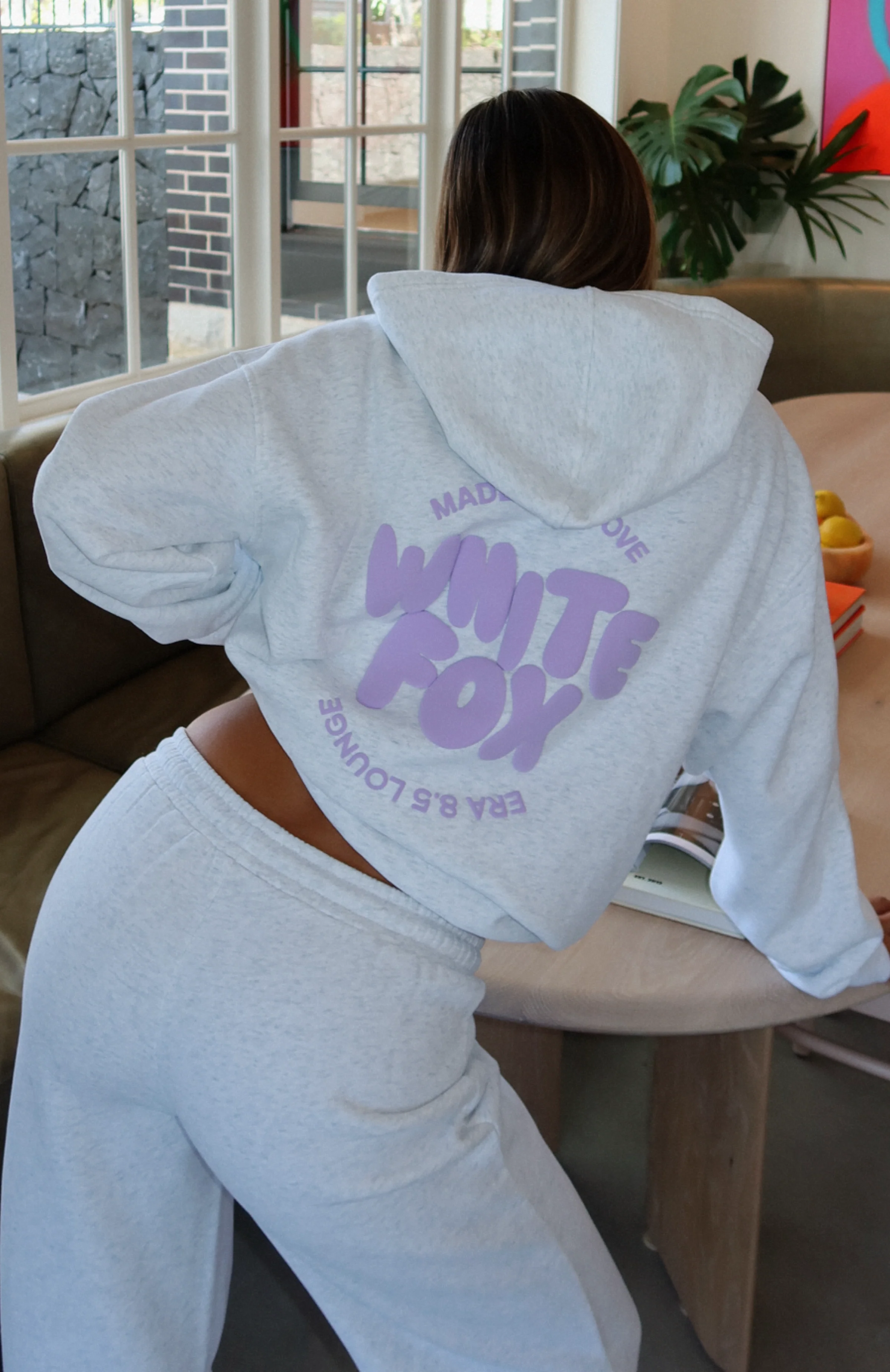 With Love For You Oversized Hoodie Grey Marle - White Fox Boutique